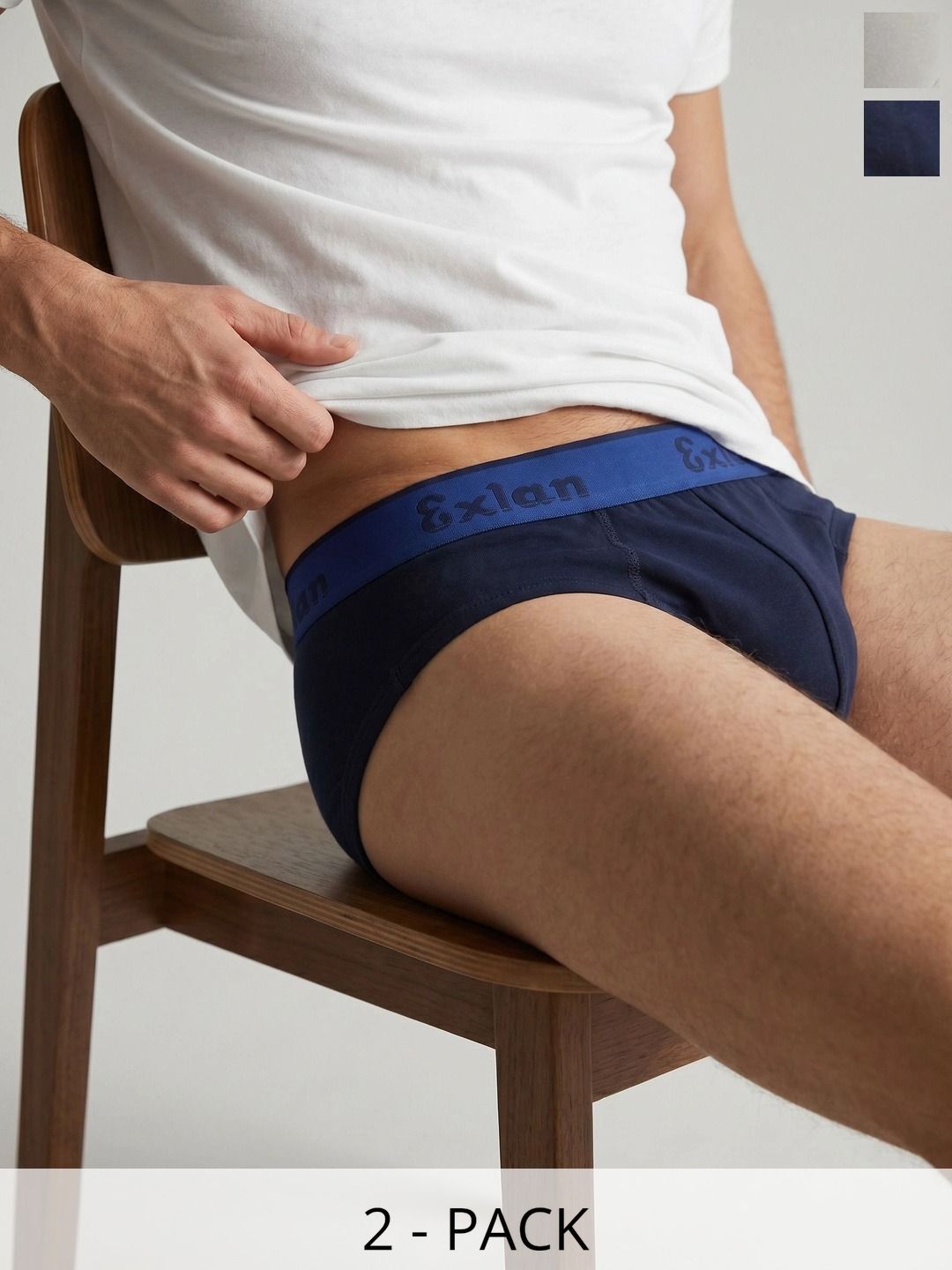 Exlan Men Pack of 2 Anti Bacterial Cotton Bikini-picture-38