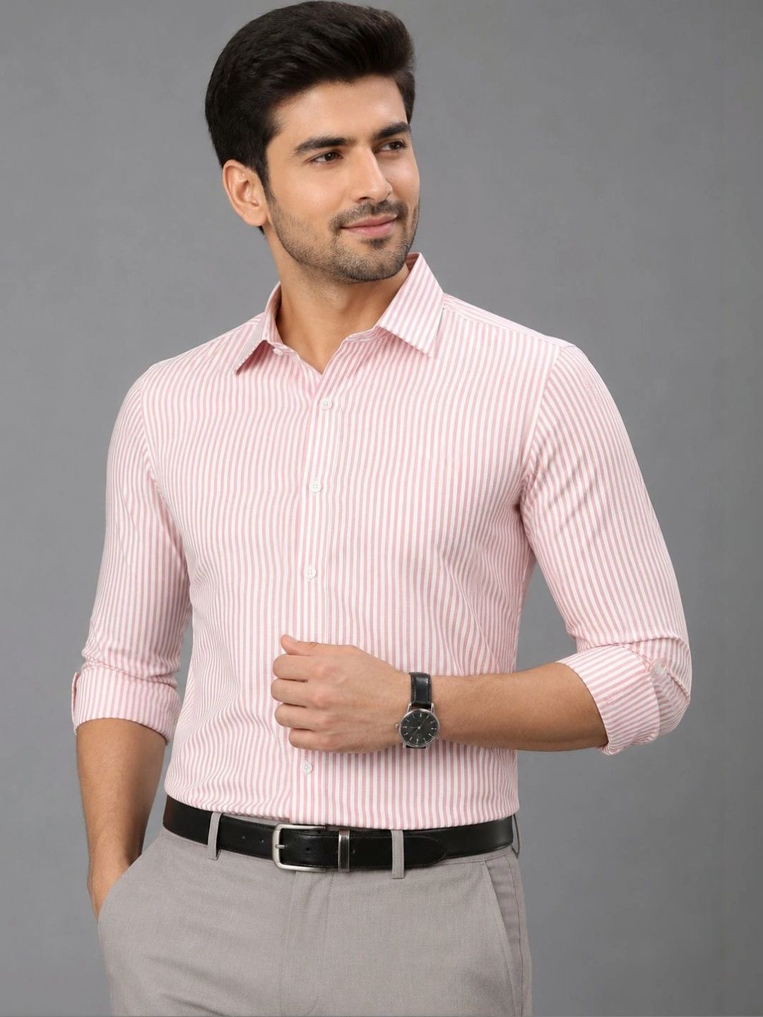 HERE&NOW Men Classic Striped Casual Shirt-picture-41