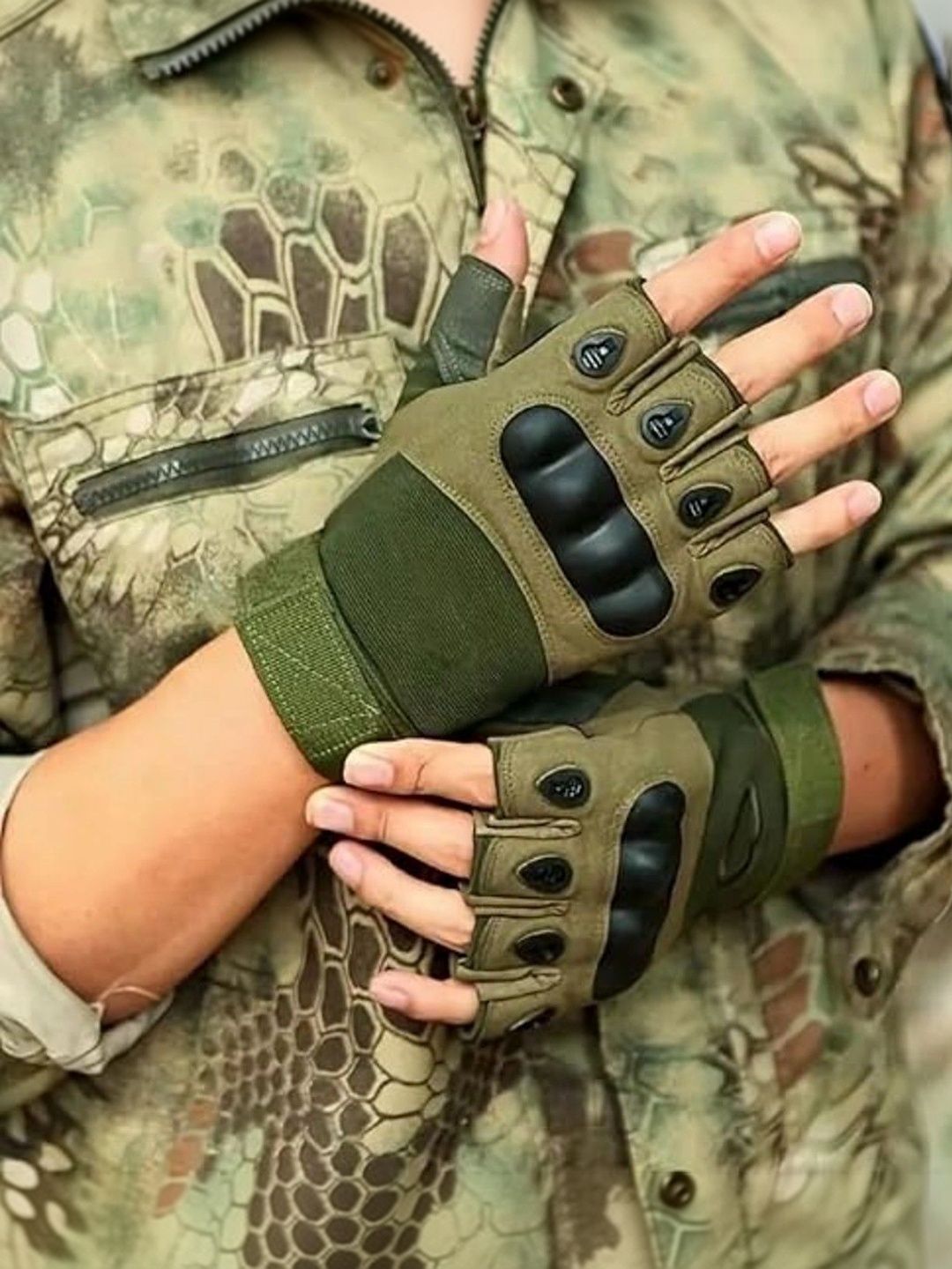Zonkar Microfiber Anti-Skid Velcro Sports Gloves-picture-5