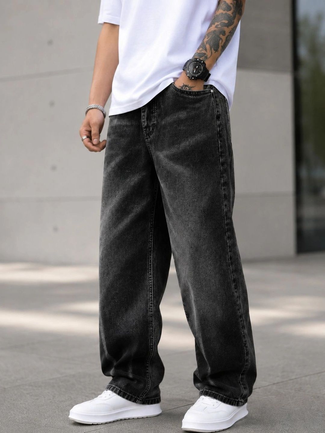 DENIM LIFE Men Classic Straight Fit Mid-Rise Stretchable Jeans-picture-21