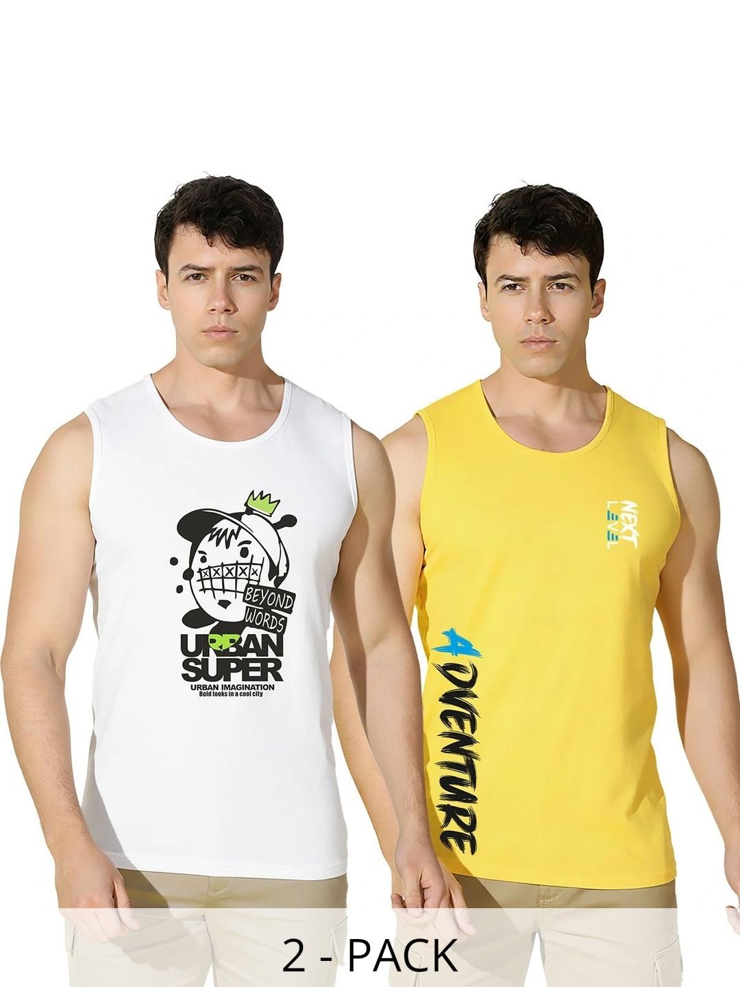 TEEFOX Pack of 2 Printed Cotton Tank-picture-17