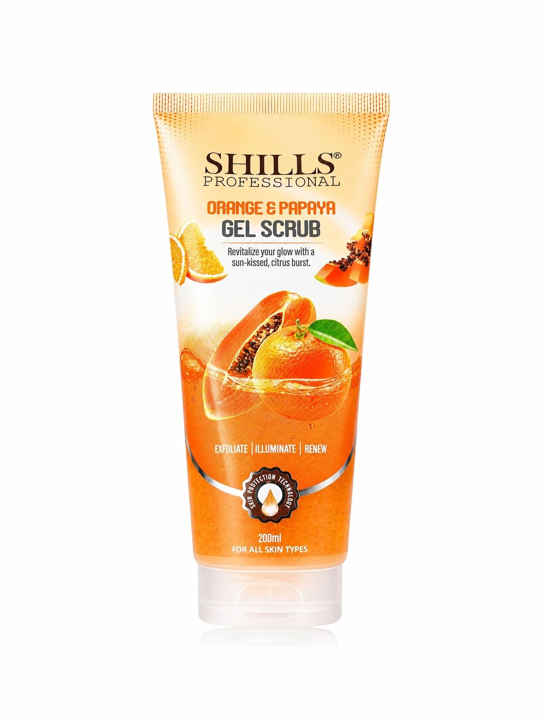 shills professional Orange & Papaya Gel Face Scrub & Exfoliator - 200 ml-picture-20
