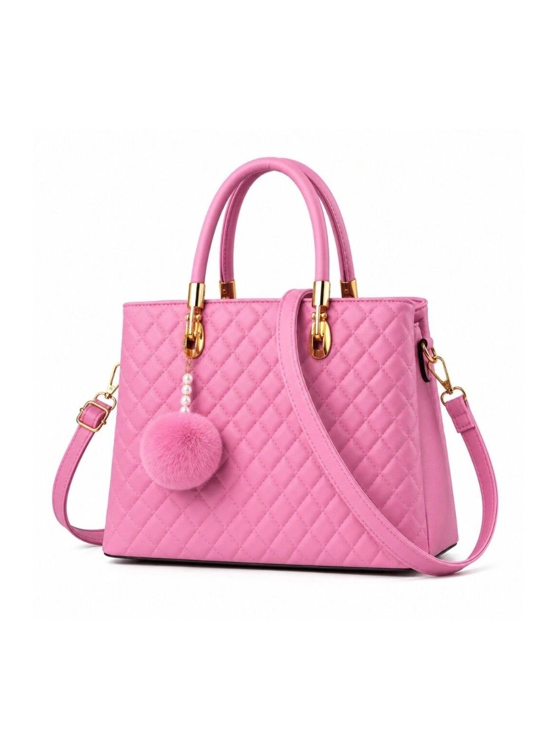 TURBOMAX Textured PU Structured Handheld Bag with Quilted-picture-32