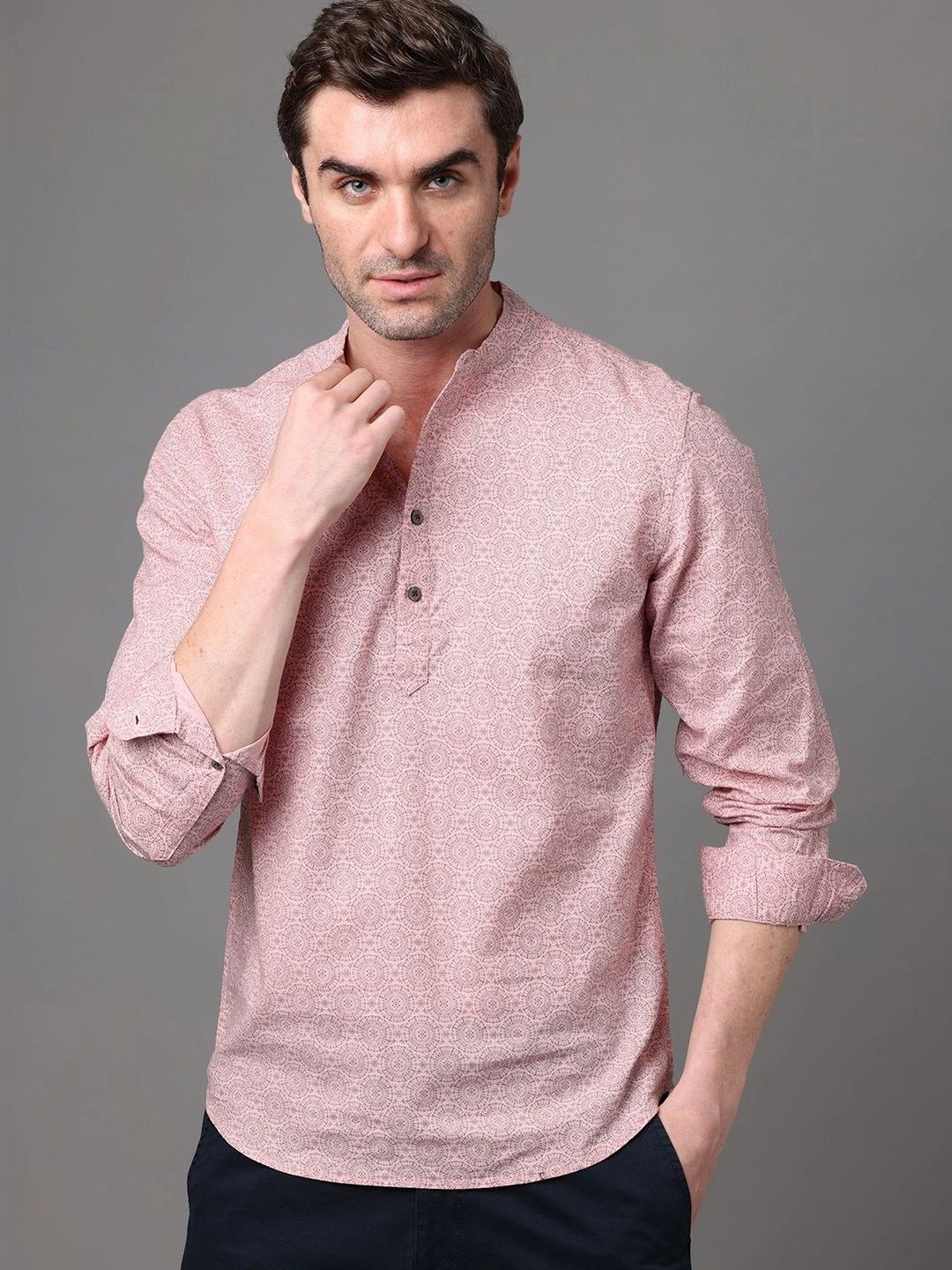 WEARHOUSE Men Classic Printed Casual Shirt-picture-22