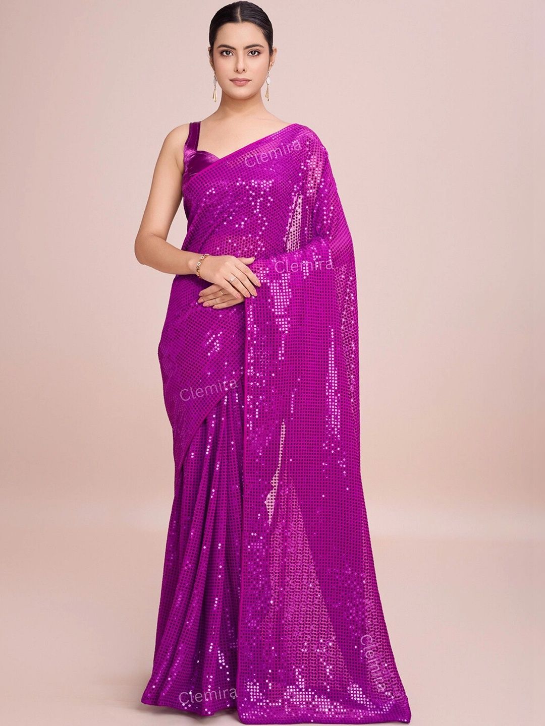 all about you Embellished Sequinned Poly Georgette Designer Saree-picture-39