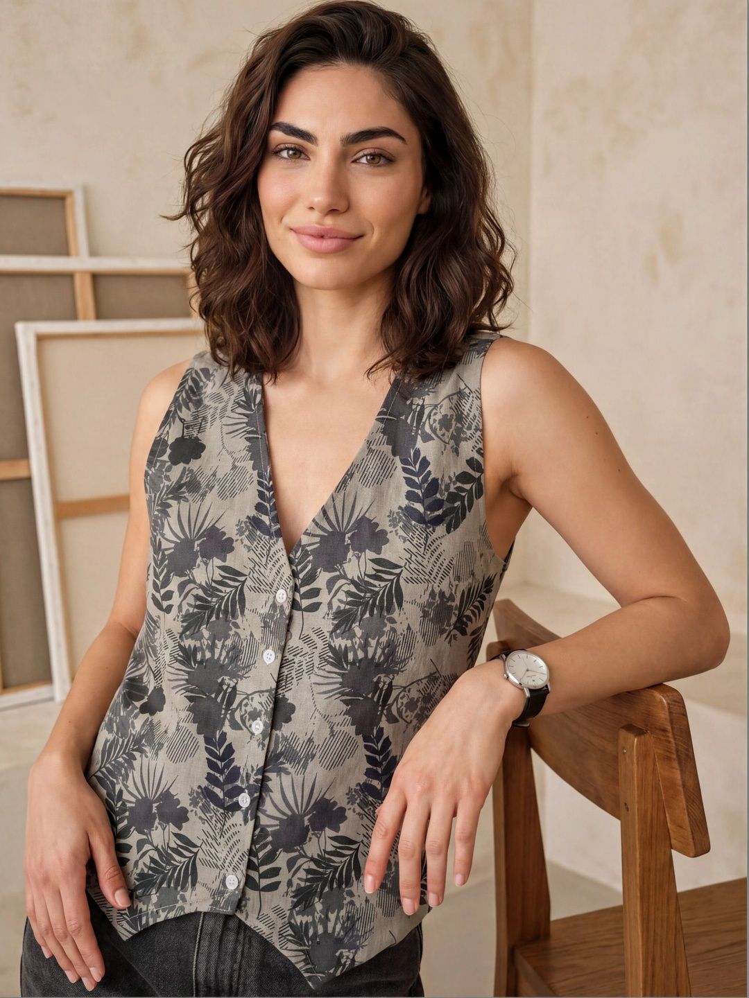 KALAMIR Tropical Print Tropical Top-picture-24