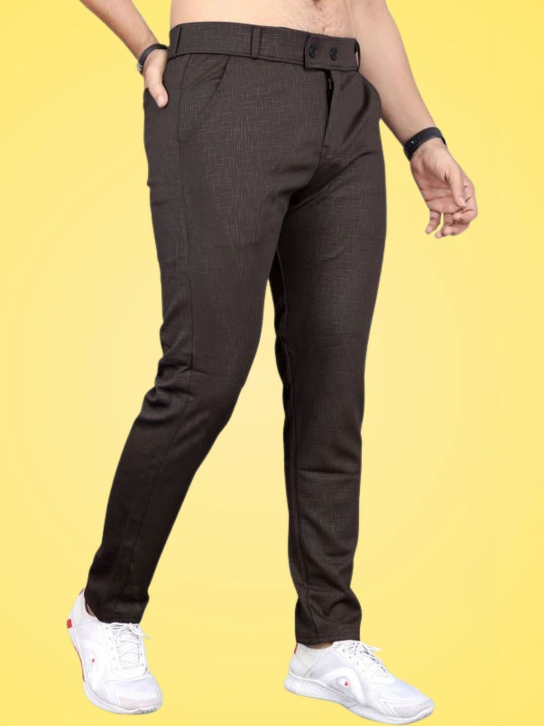 FABAURA Men Slim Fit Easy Wash Trousers-picture-41
