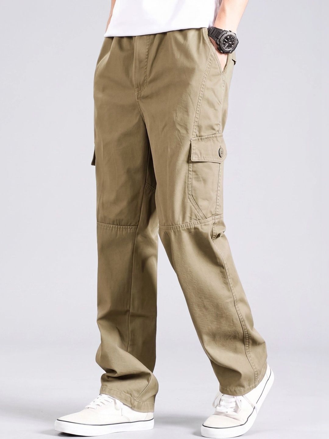 Moda Rapido Men Classic Loose Fit Cargos Trousers-picture-32