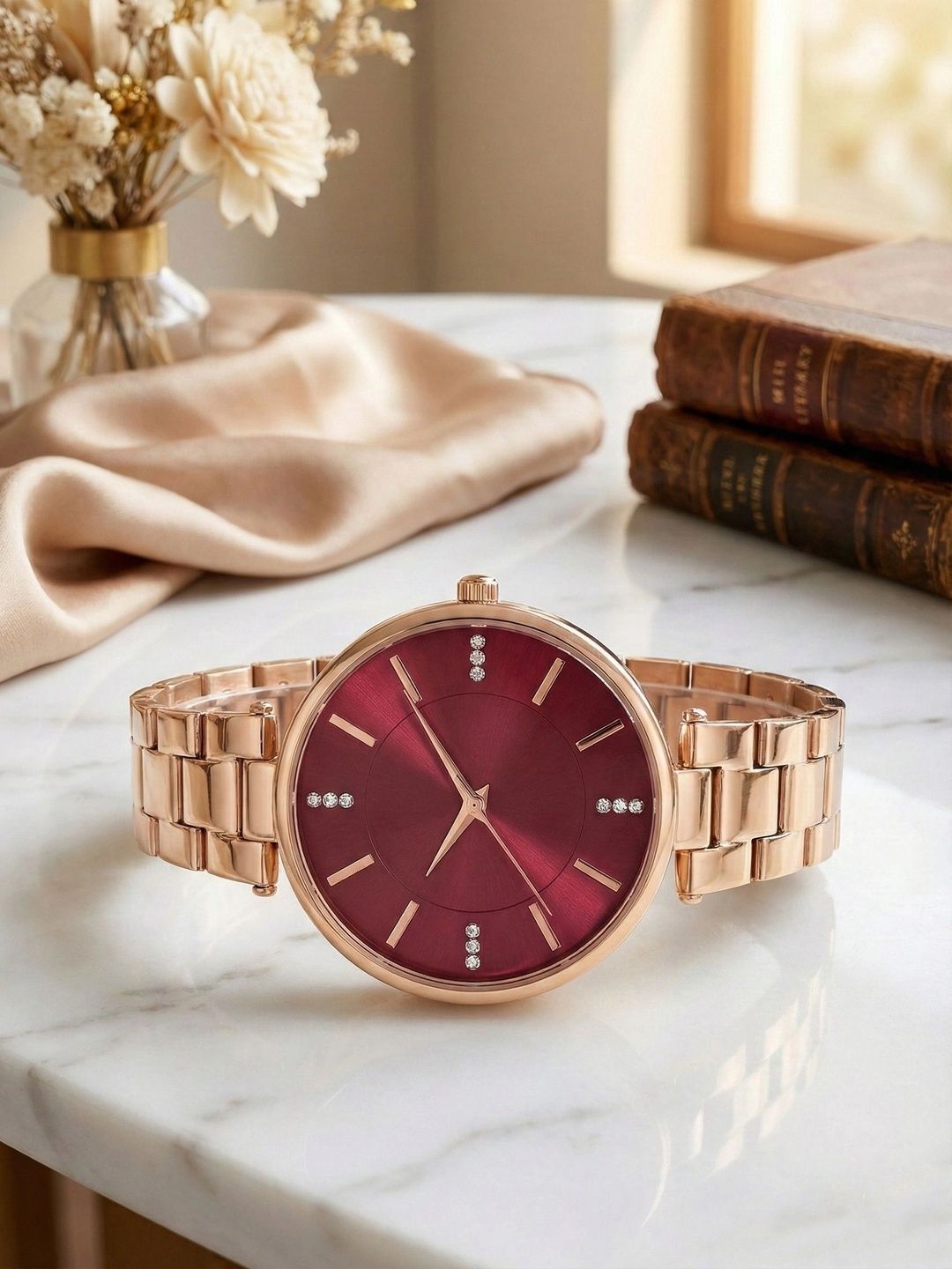 TREX Women Brass Dial & Stainless Steel Bracelet Style Straps Analogue Watch LR-RED-TR_X1-picture-16