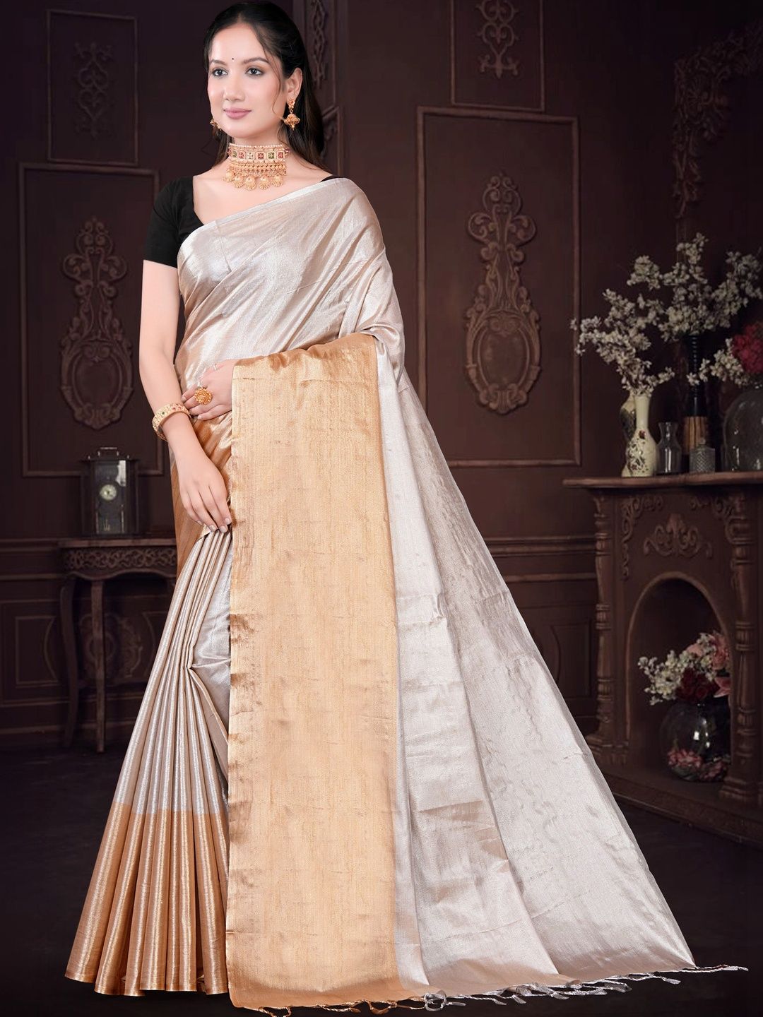 Vedresa Zari Tissue Designer Saree-image-47