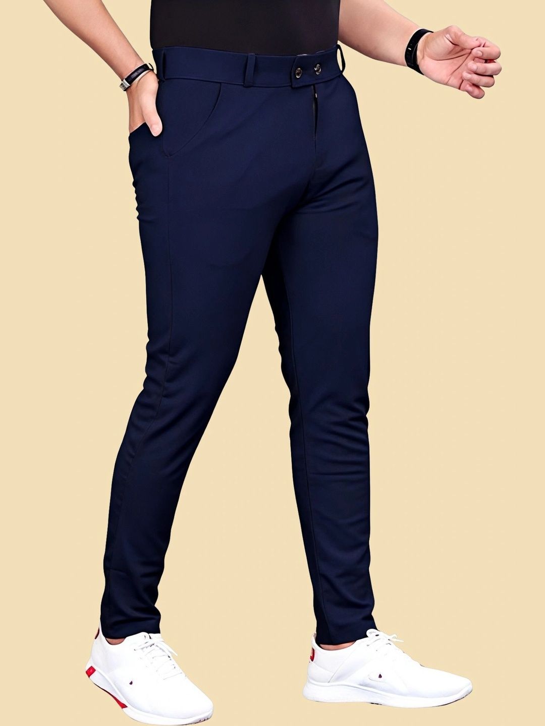 FABAURA Men Slim Fit Easy Wash Trousers-picture-47