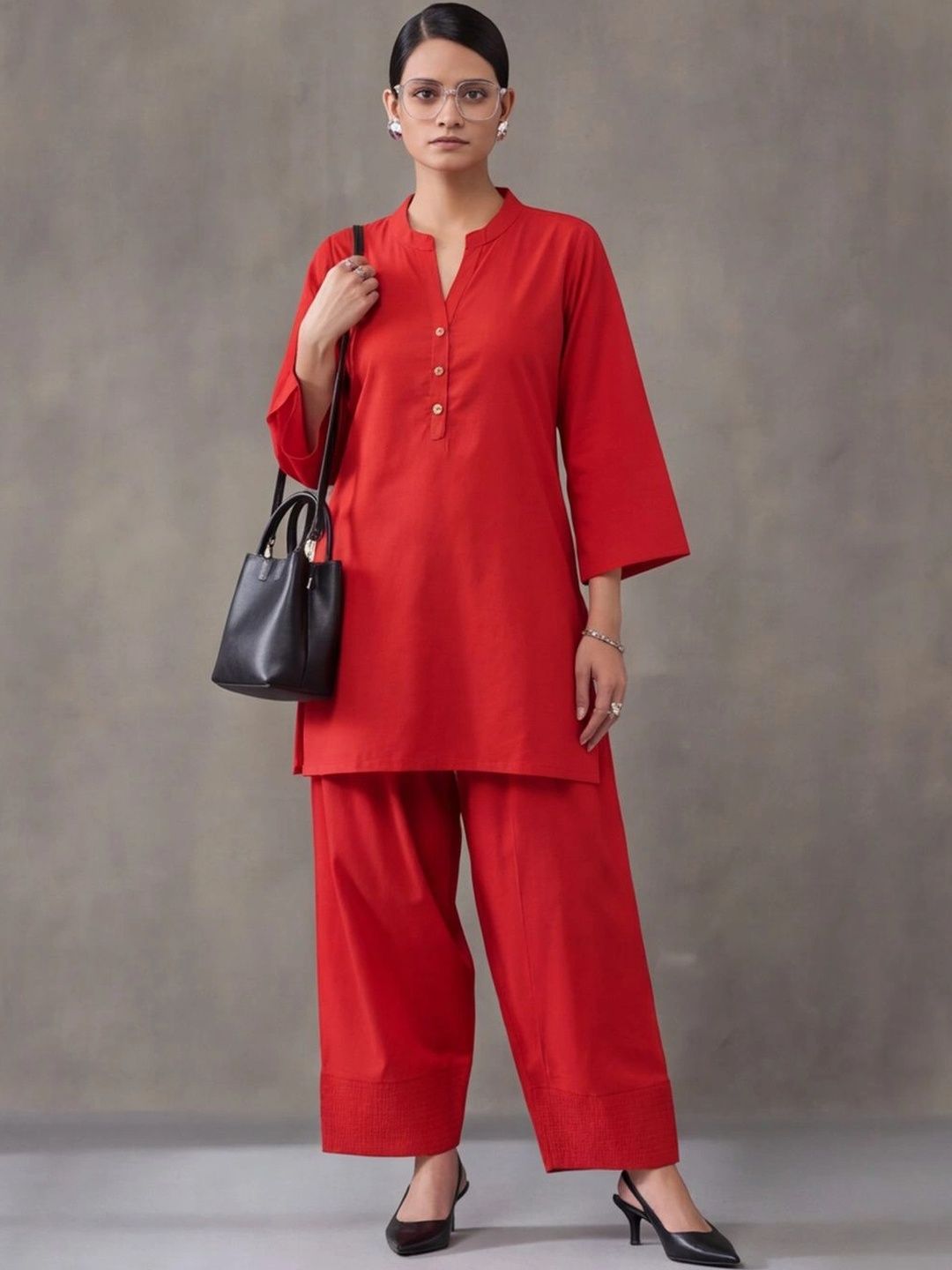 Navibhu Women Regular Pure Cotton Kurta with Palazzos-image-47