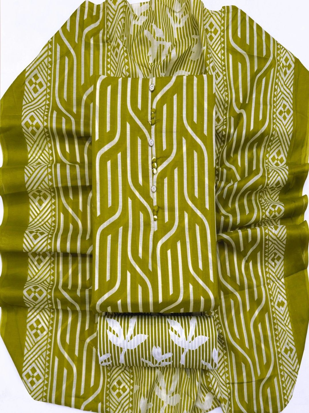 all about you Printed Pure Cotton Unstitched Dress Material-picture-26
