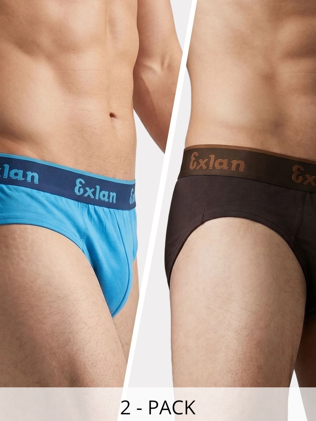 Exlan Men Pack of 2 Anti Bacterial Cotton Basic Briefs-picture-22