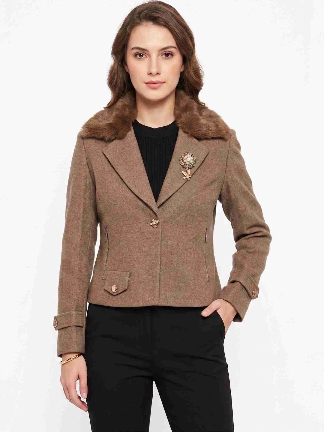 LuvyDuvy Notched Lapel Single-Breasted Party Blazers-picture-42