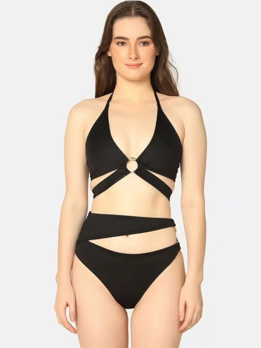 D Heer Fashion Halter Neck Swim Bikini Set-picture-36