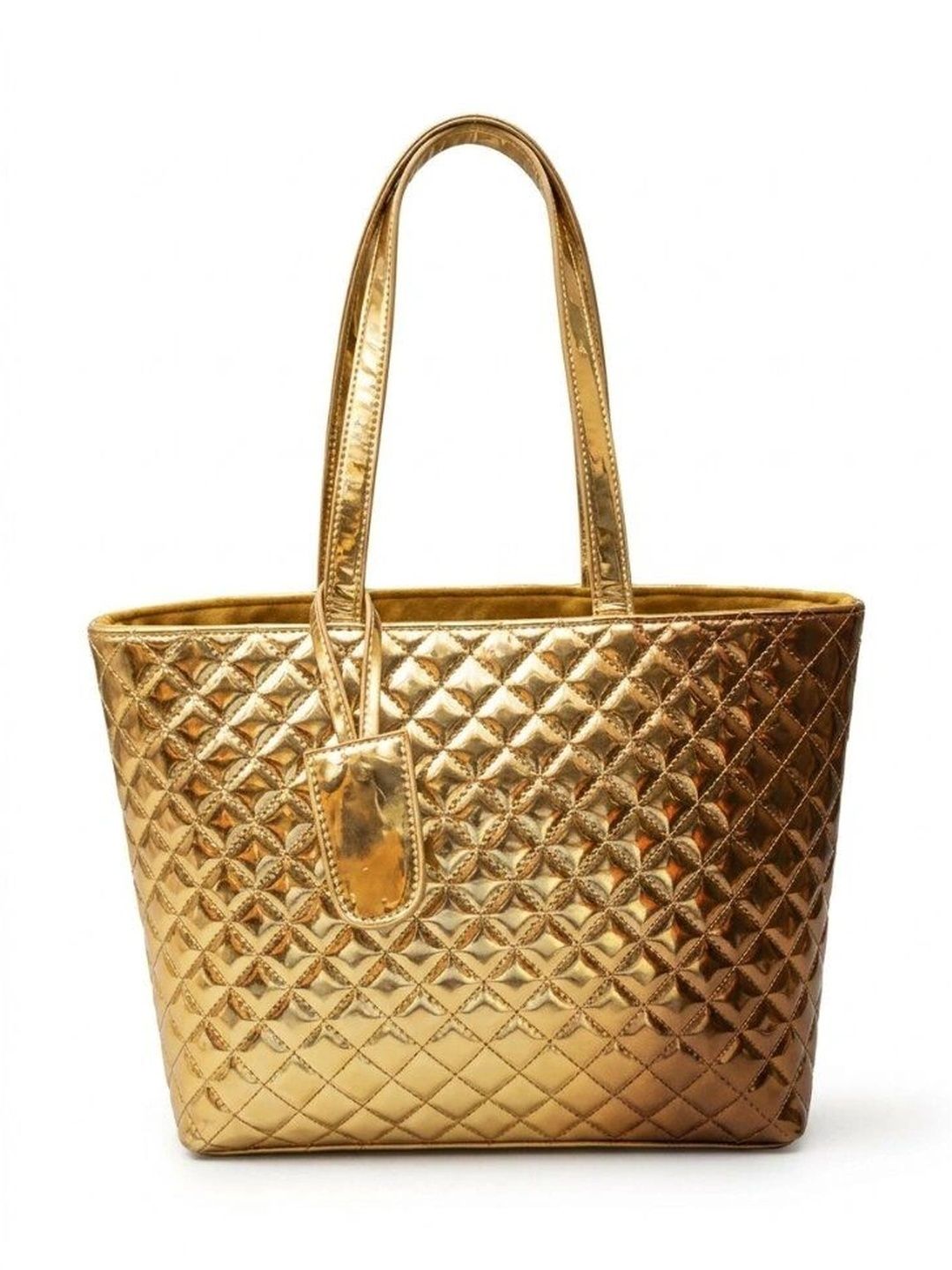 TURBOMAX Textured PU Structured Tote Bag with Quilted-picture-24