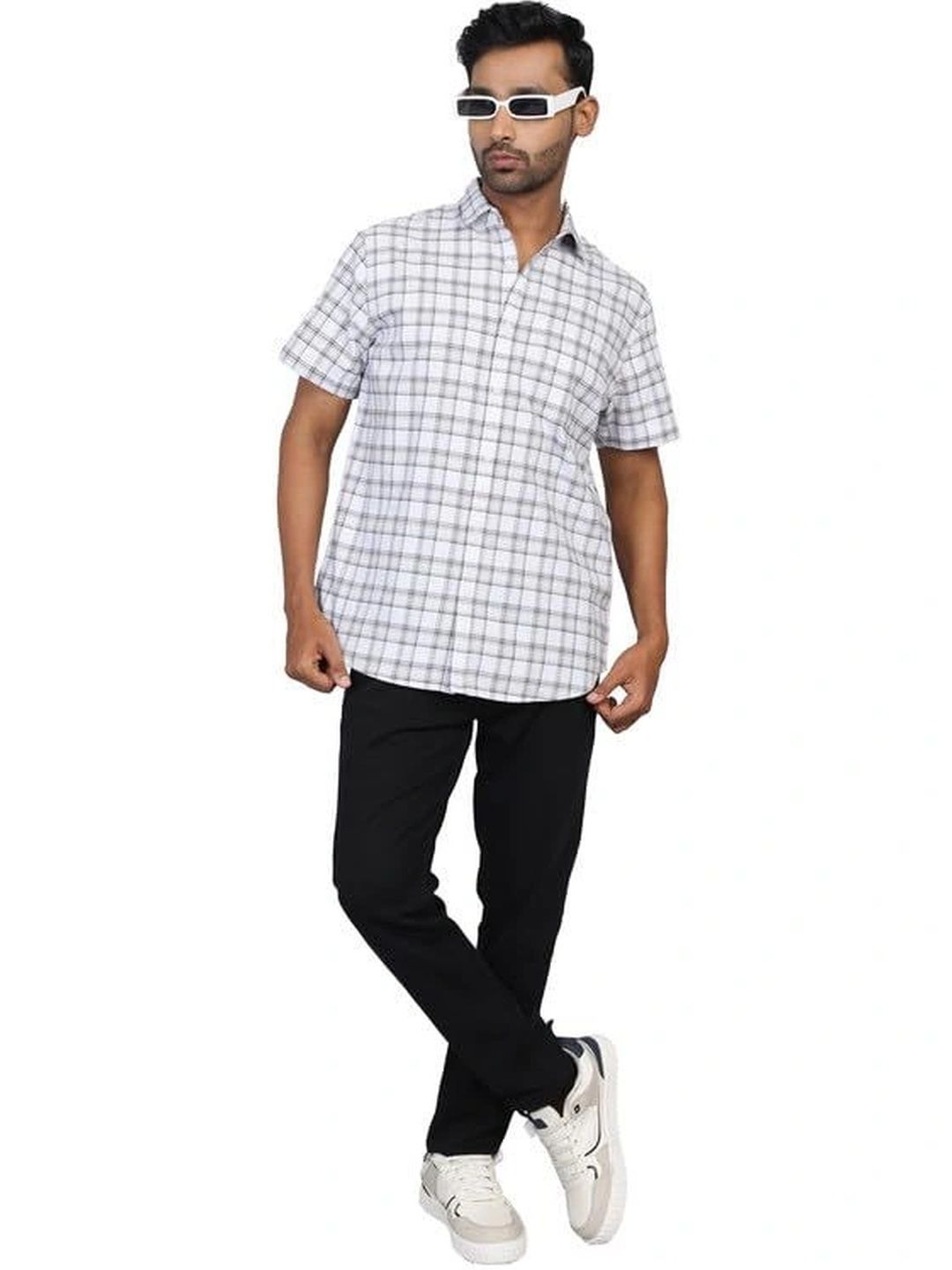 WEARHOUSE Men Classic Checked Casual Shirt-picture-13