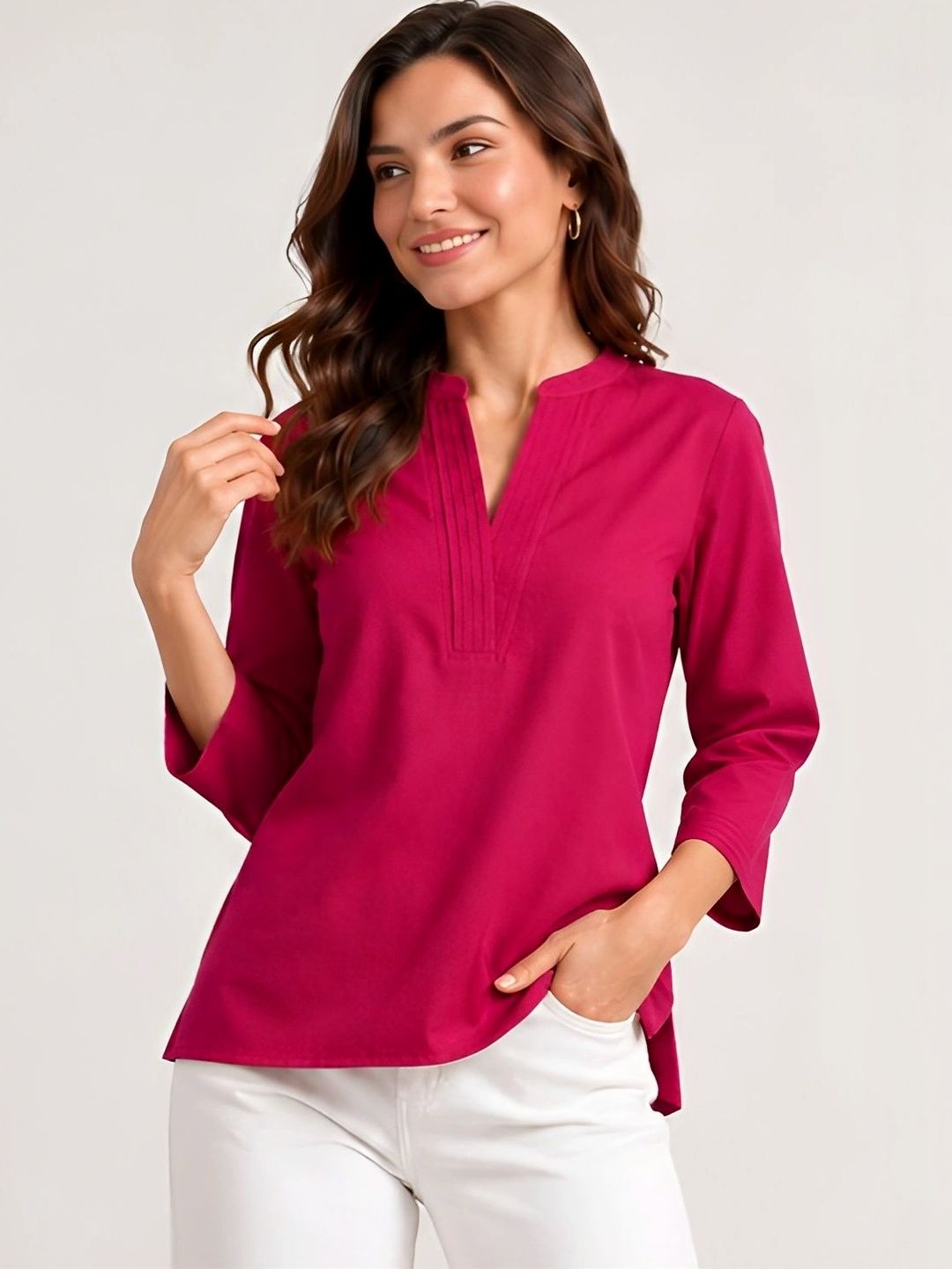 Mast & Harbour Linen Blend Top-picture-37
