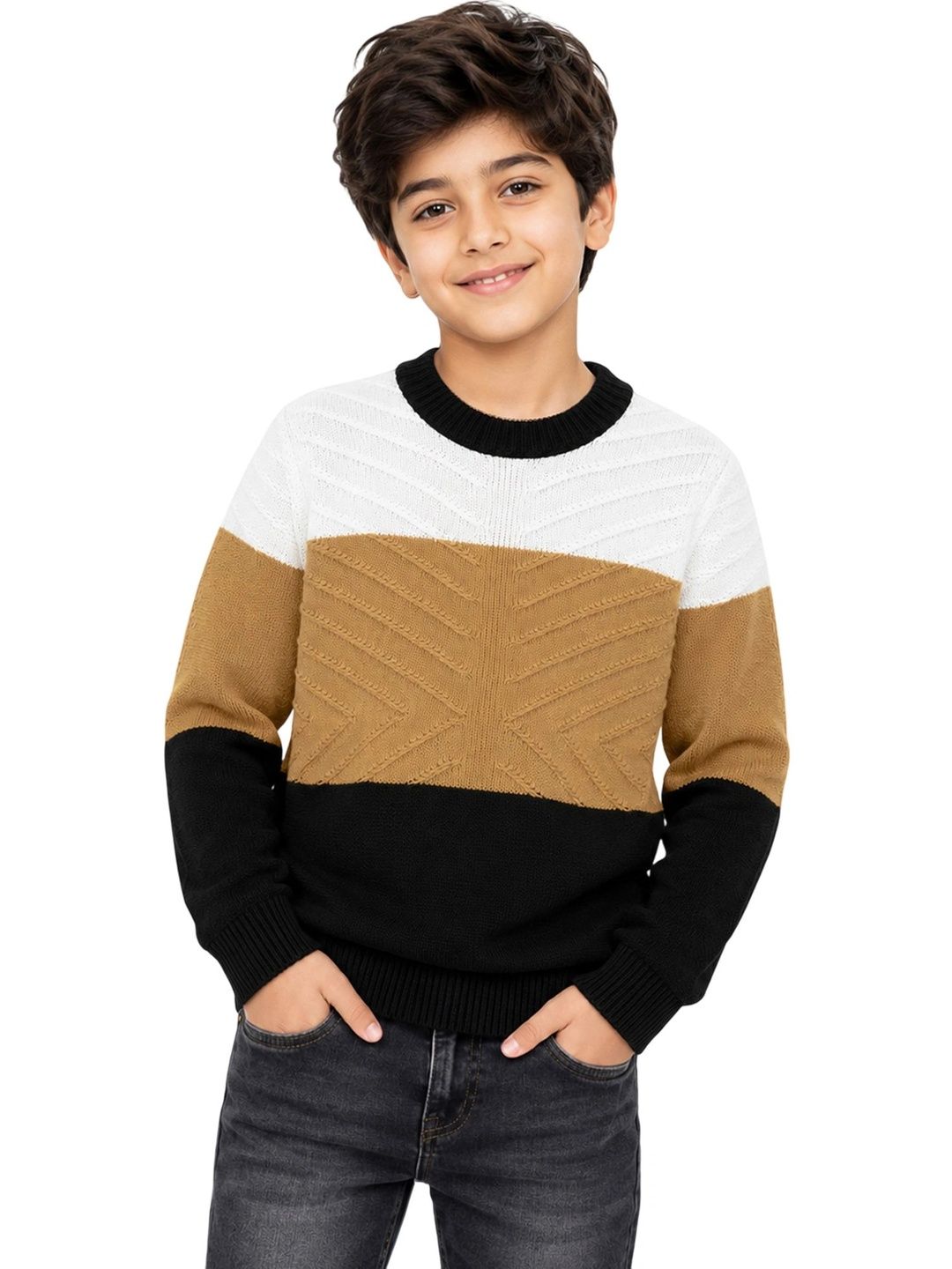 YK Boys Colourblocked Pullover-picture-12