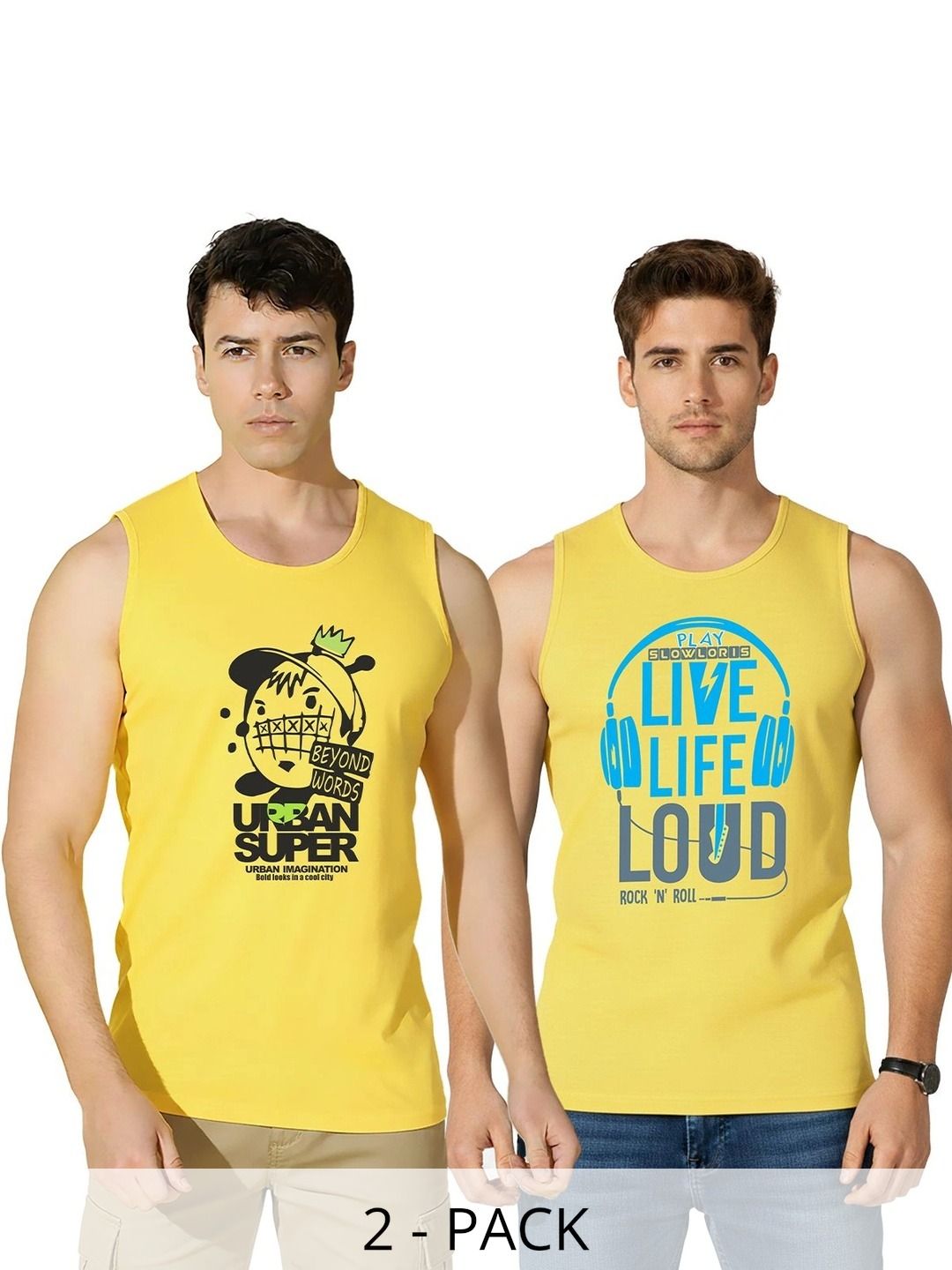 TEEFOX Pack of 2 Printed Cotton Gym Vest-picture-11