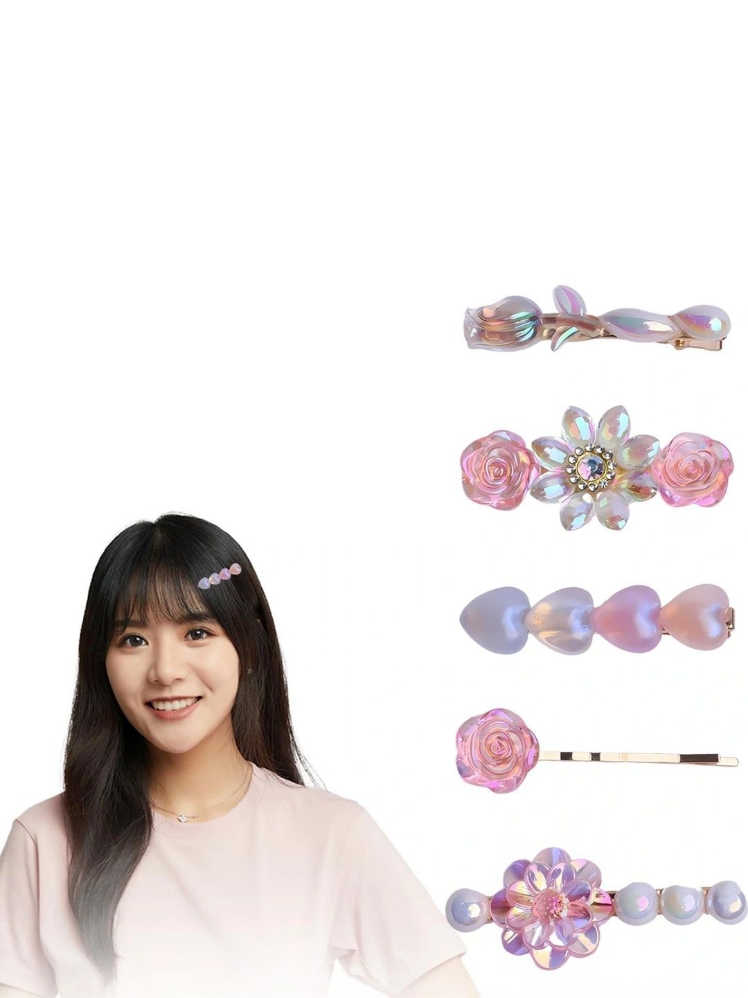 TorontoCN Women Set of 6 Embellished Hair Accessory Set-picture-36