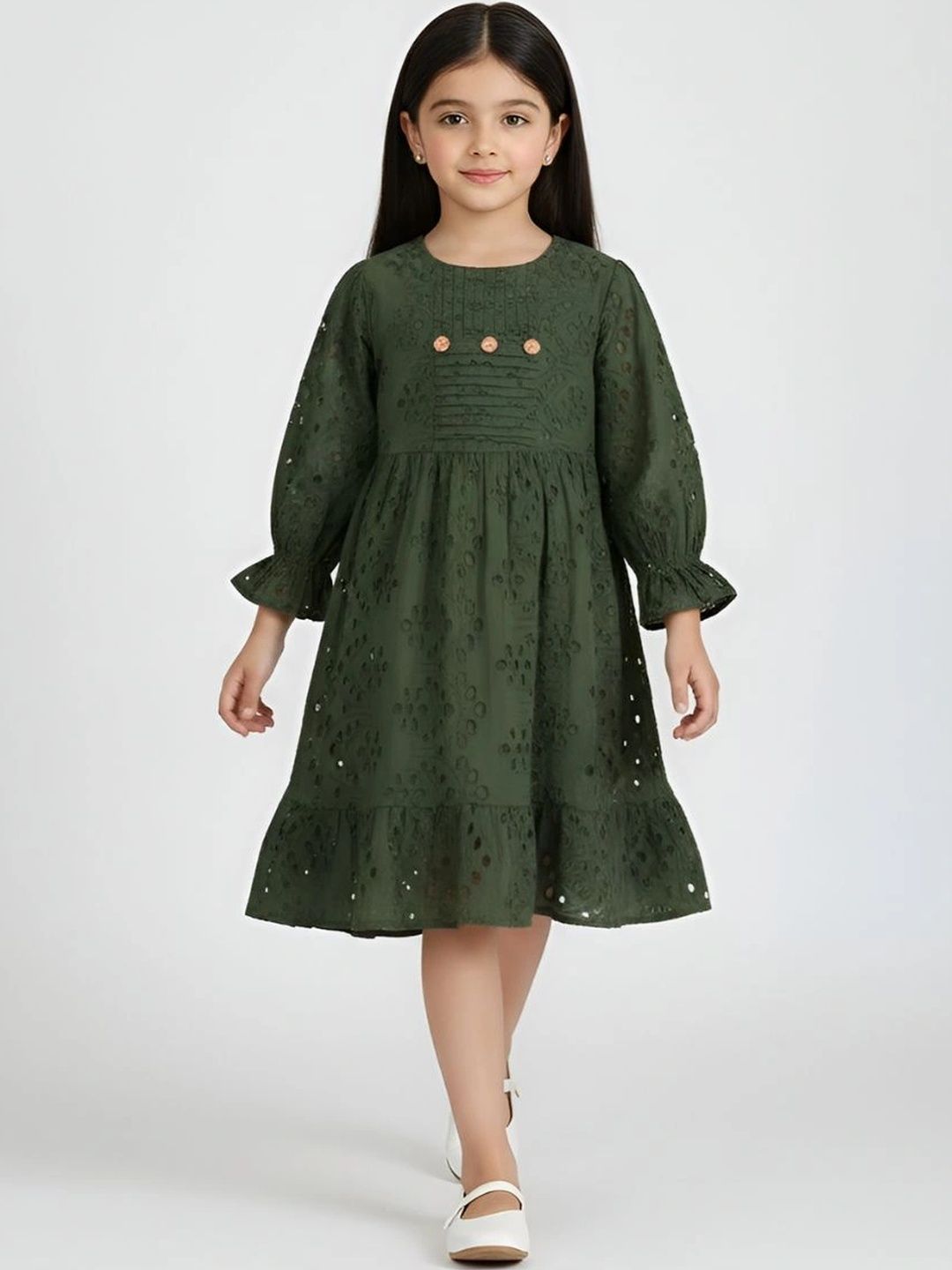 Bella Moda Ruffled A-Line Dress-picture-10
