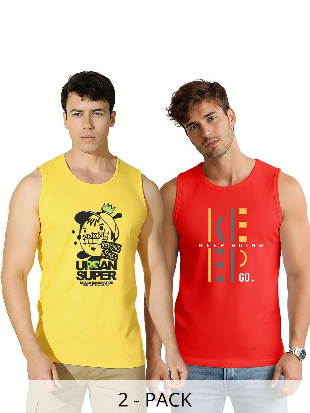 TEEFOX Pack of 2 Printed Cotton Tank-picture-27