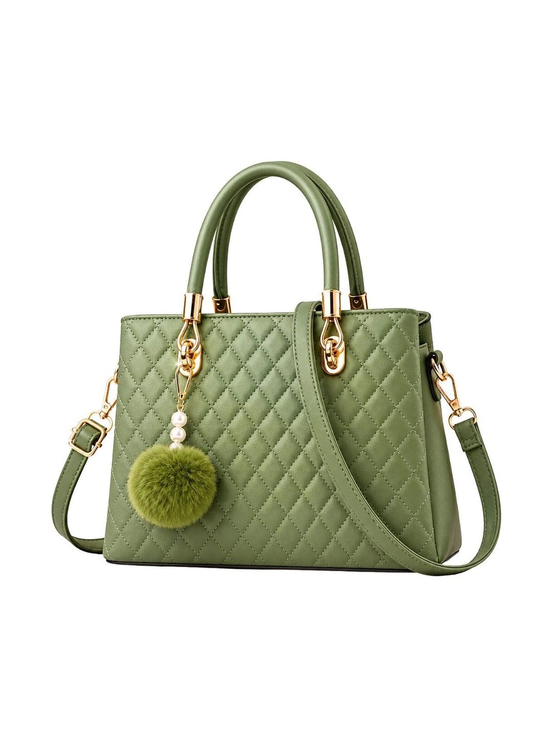 TURBOMAX Textured PU Structured Handheld Bag with Quilted-picture-33