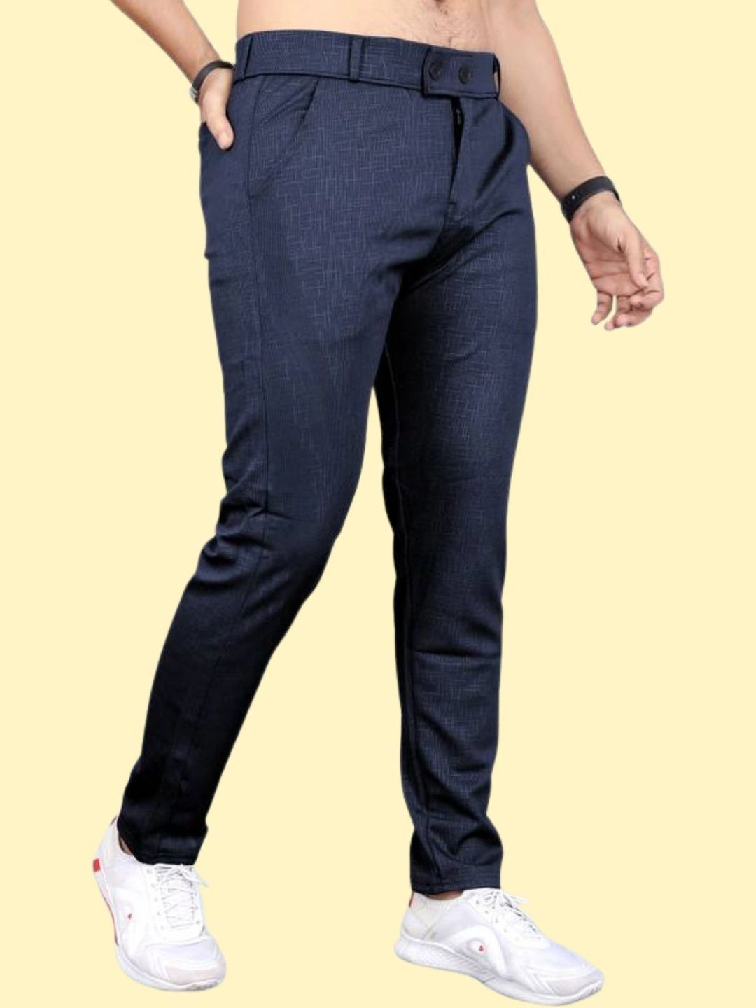 FABAURA Men Slim Fit Easy Wash Trousers-picture-22