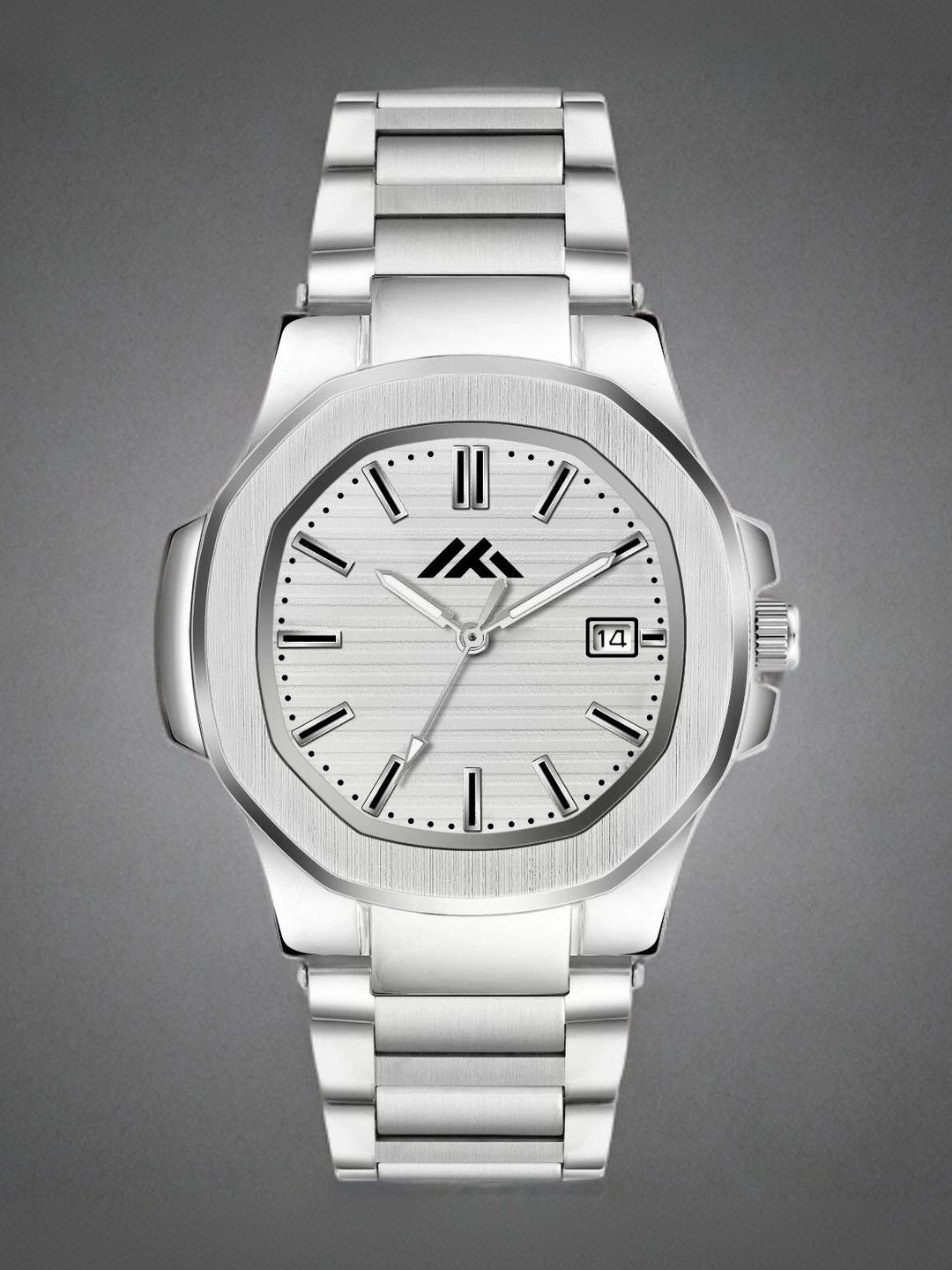 TREX Men Brass Dial & Stainless Steel Bracelet Style Straps Analogue Date Aperture Watch mt-801-white-picture-36