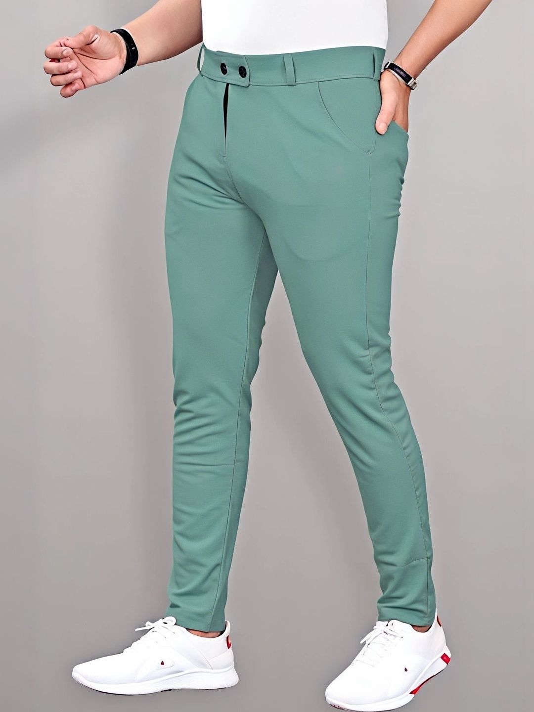 FABAURA Men Slim Fit Easy Wash Trousers-picture-28