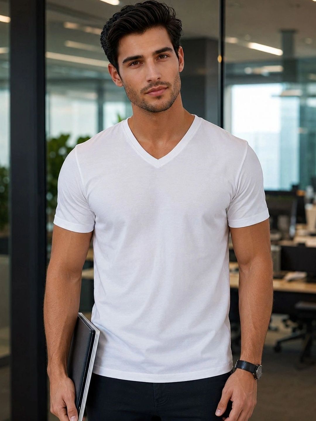 FBAR Men V-Neck T-shirt-picture-42