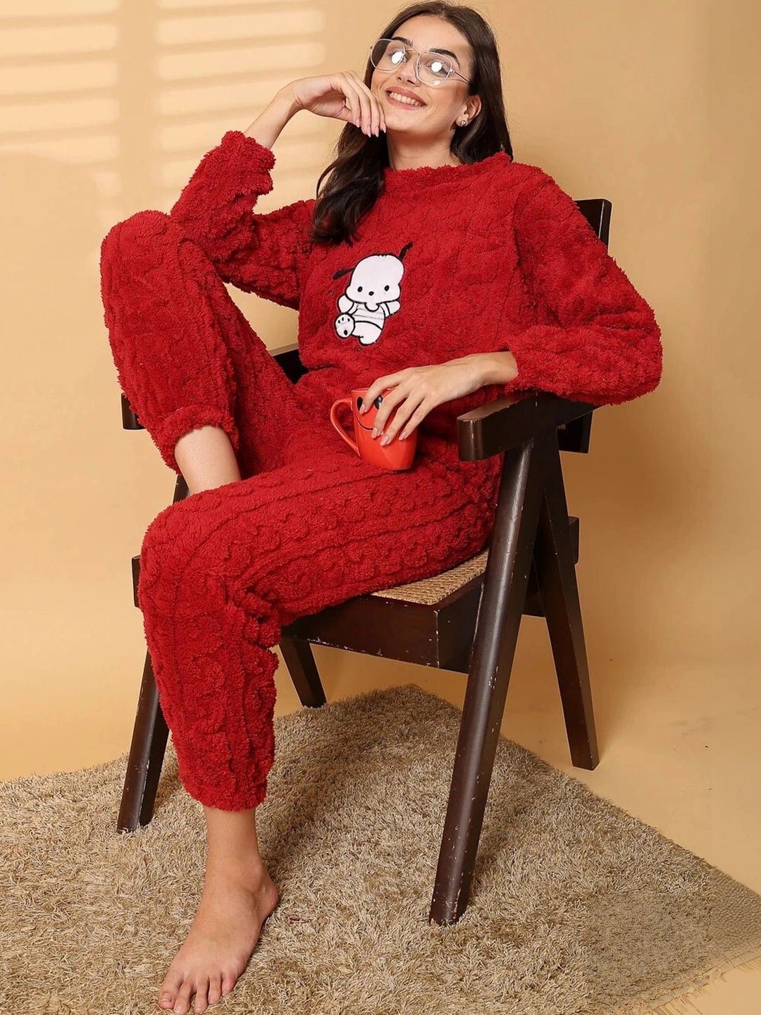 POCKET FRIEND Women Printed Night suit-picture-24