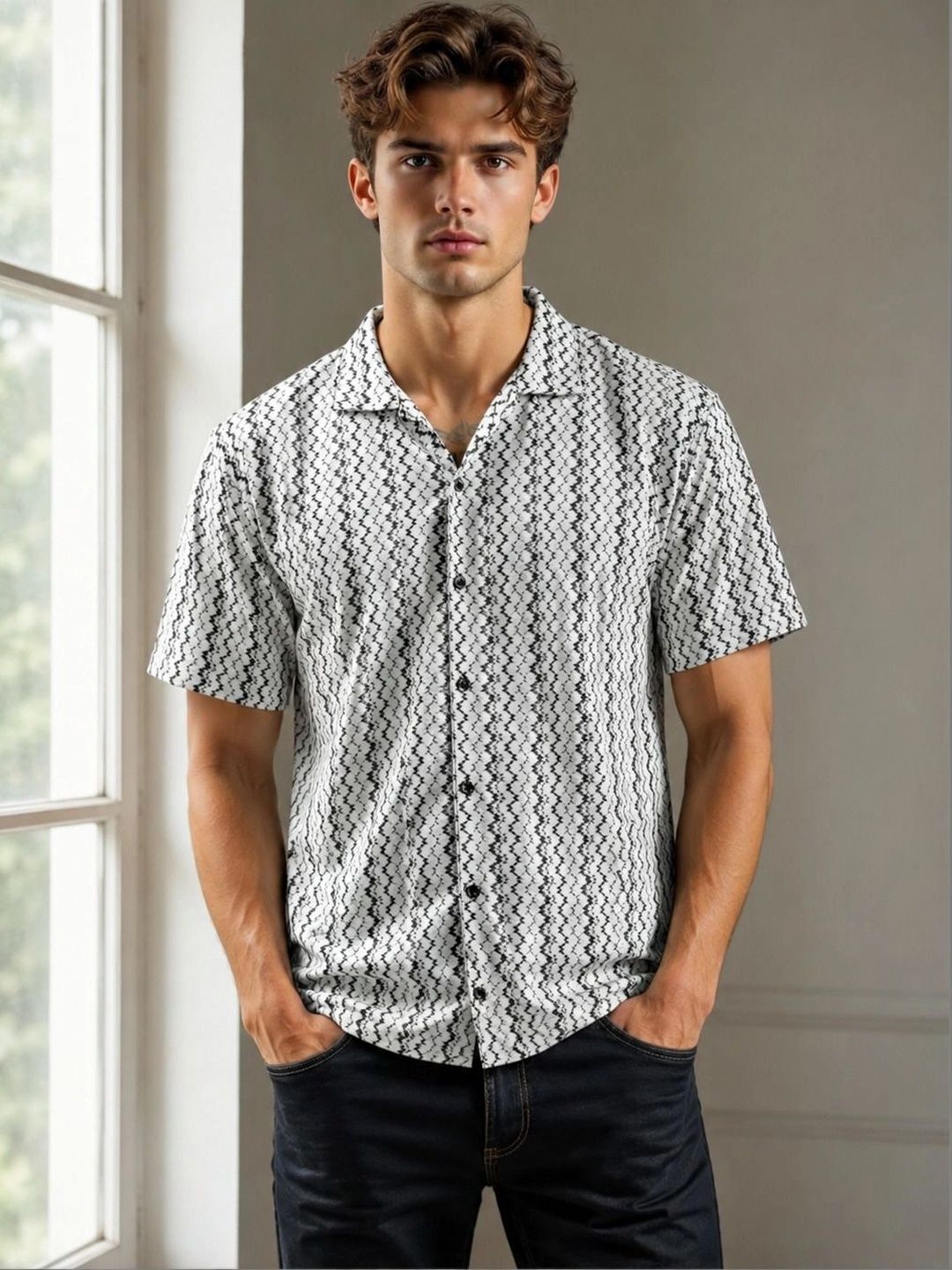 Moda Rapido Men Comfort Printed Casual Shirt-picture-34