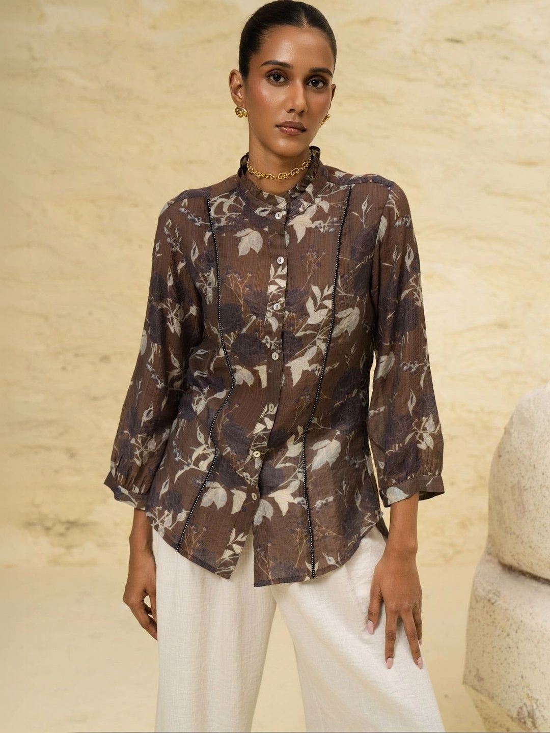 SHECZZAR Floral Print Ruffles Chiffon Top-picture-37