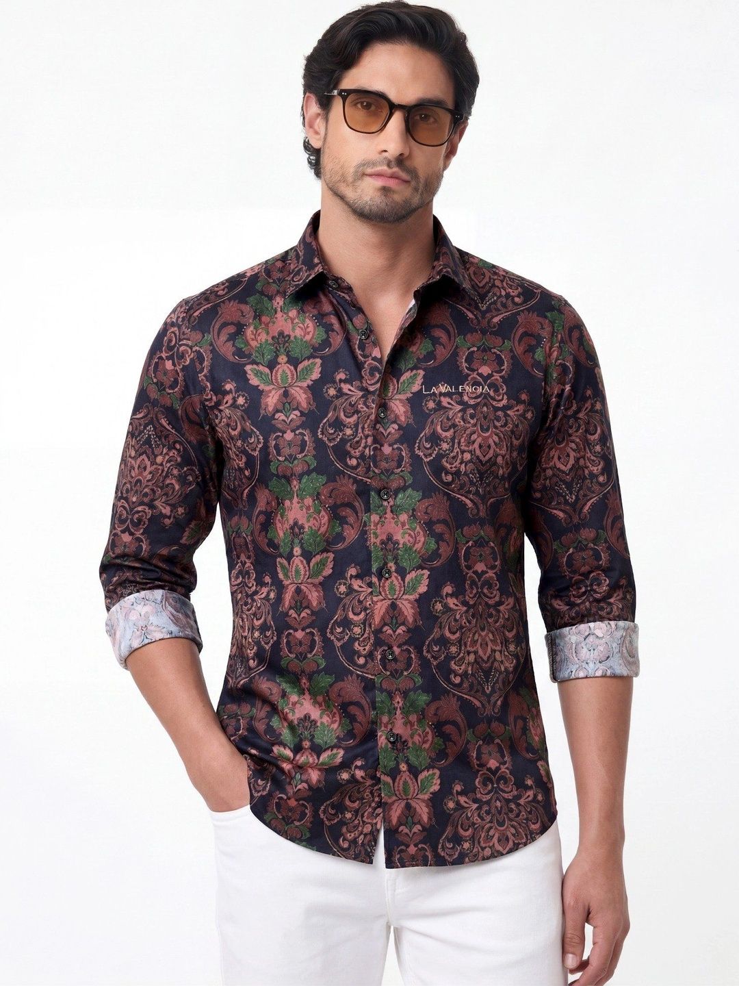 LAVALENCIA Men Premium Slim Fit Printed Casual Shirt-picture-10