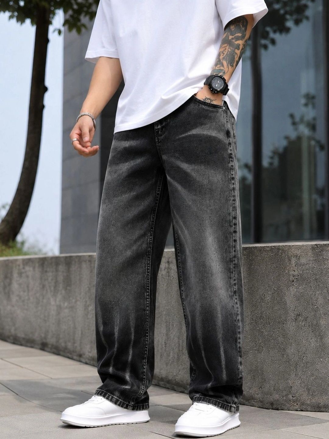 DENIM LIFE Men Classic Straight Fit Mid-Rise Stretchable Jeans-picture-16