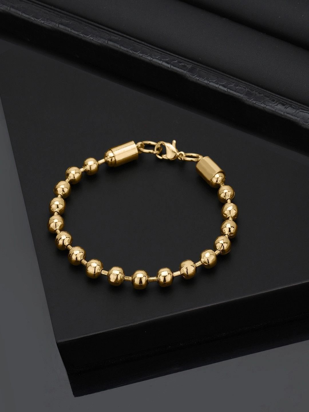 Carlton London Men Gold-Plated Charm Bracelet-picture-41
