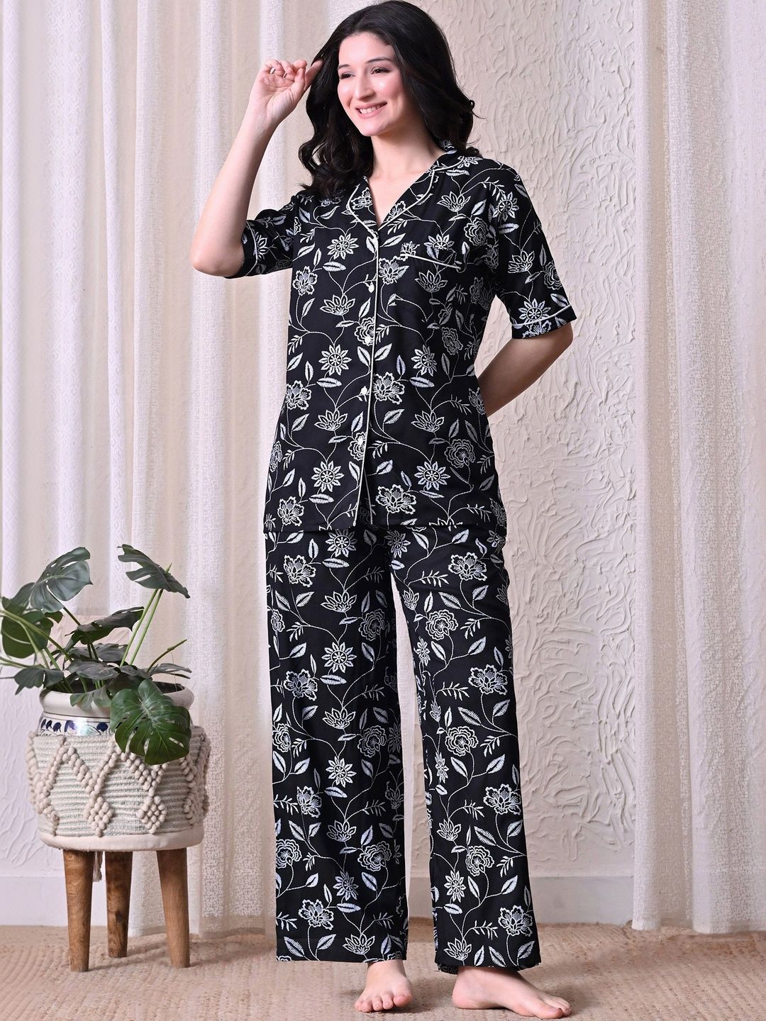 Khavas creations Women Printed Night suit-picture-40