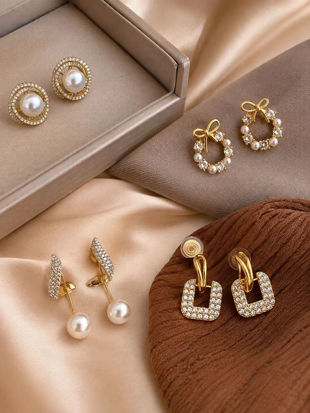 alamodey Circular Studs Earrings-image-7