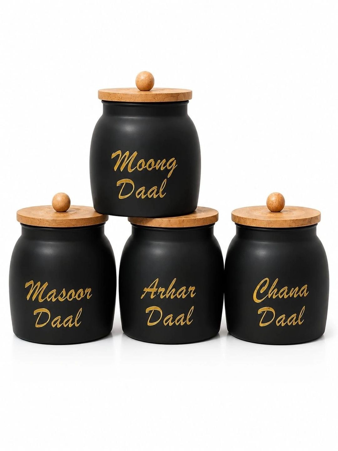 AAN DECOR Black 2026 Metal Air Tight Canister Container-image-41