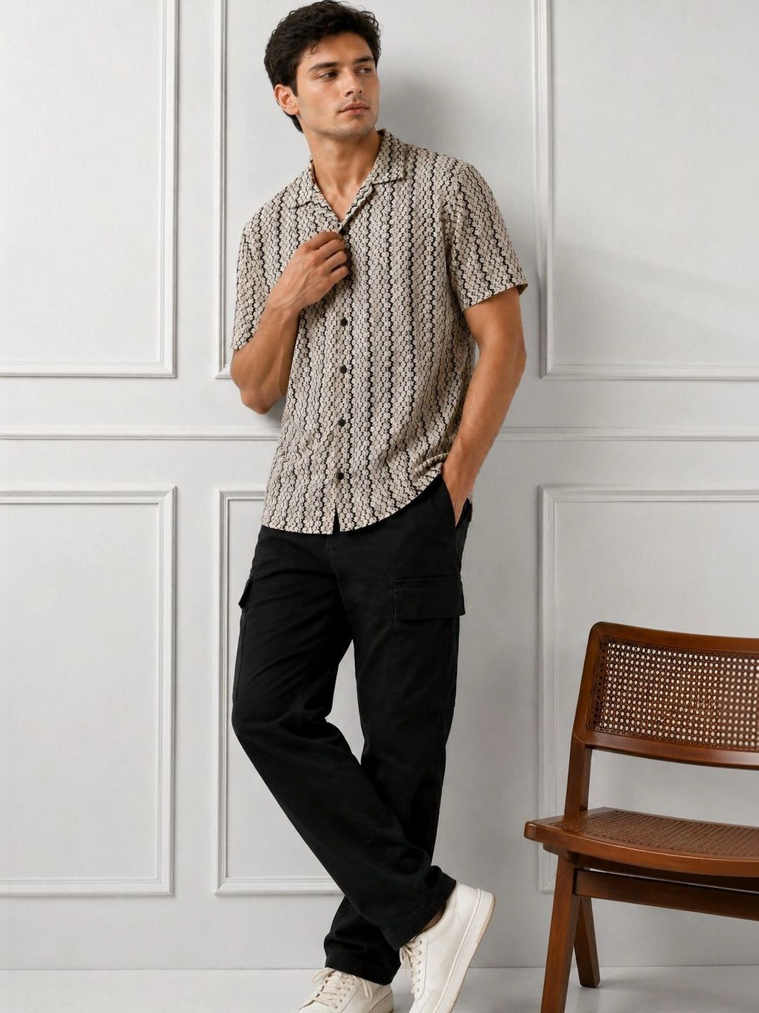 Moda Rapido Men Comfort Striped Casual Shirt-picture-33
