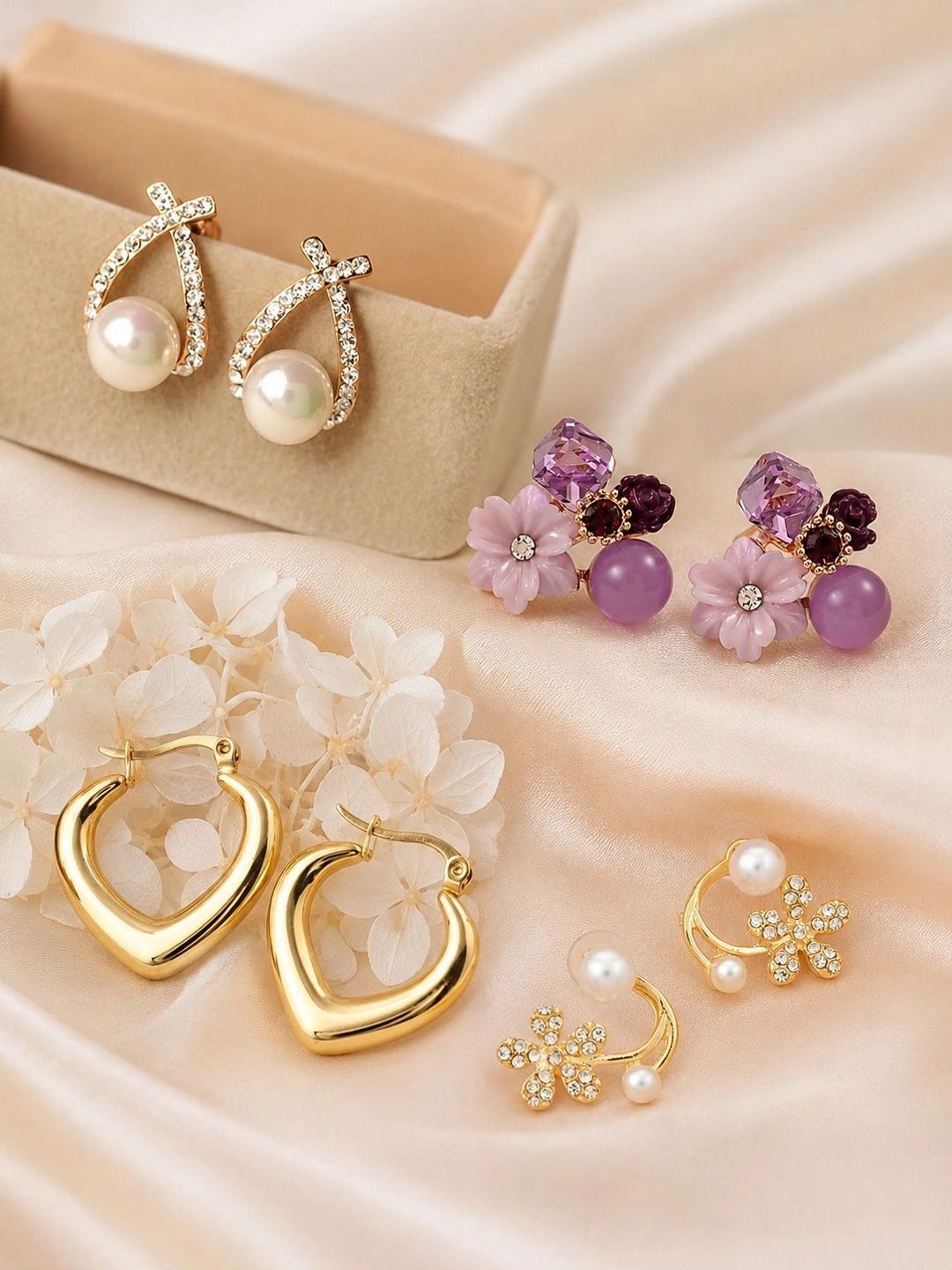 alamodey Teardrop Shaped Studs Earrings-picture-34