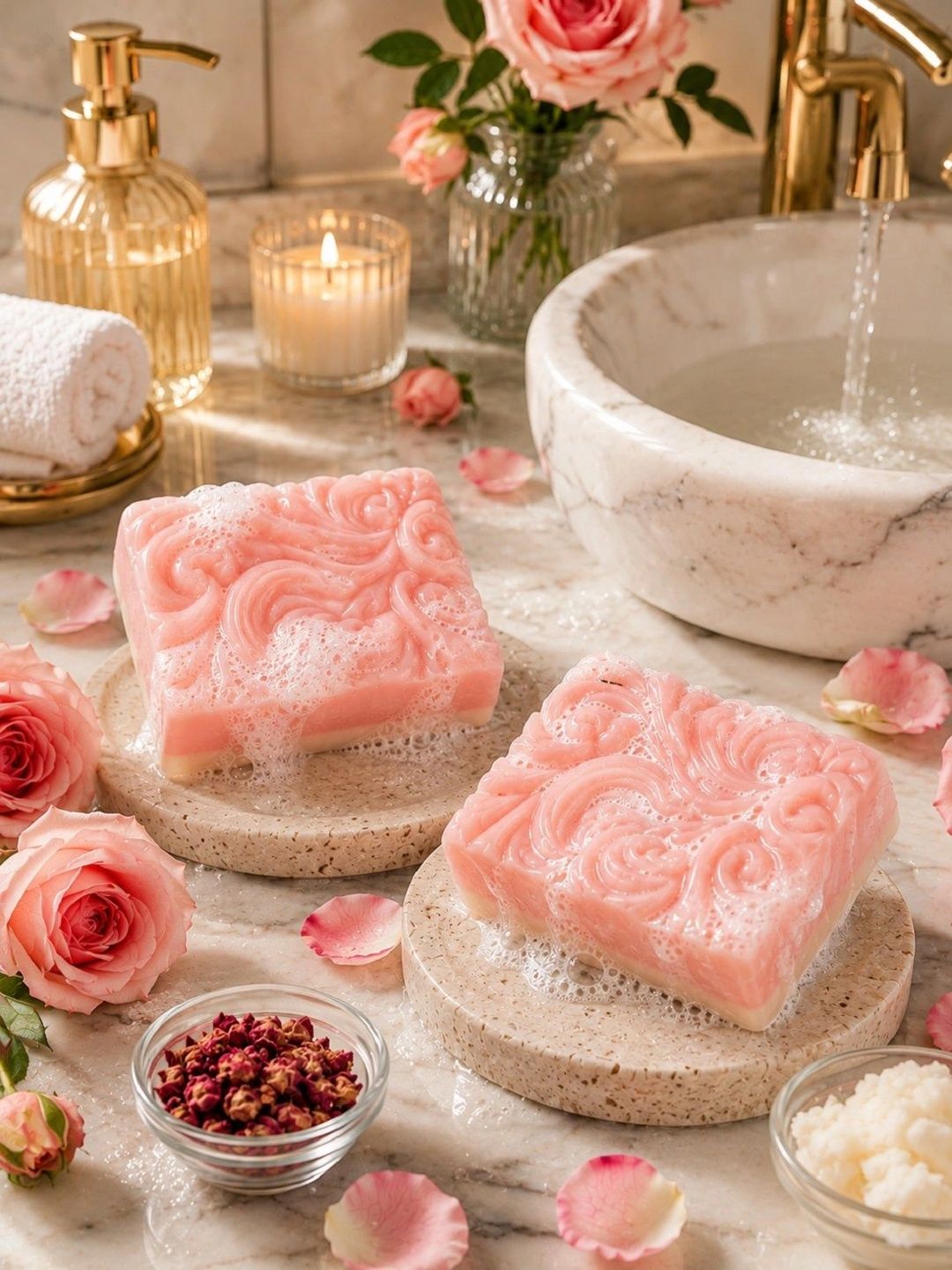 The Bath Stories Set Of 2 Rose Creme Luxe Soap - 90 g Each-picture-50