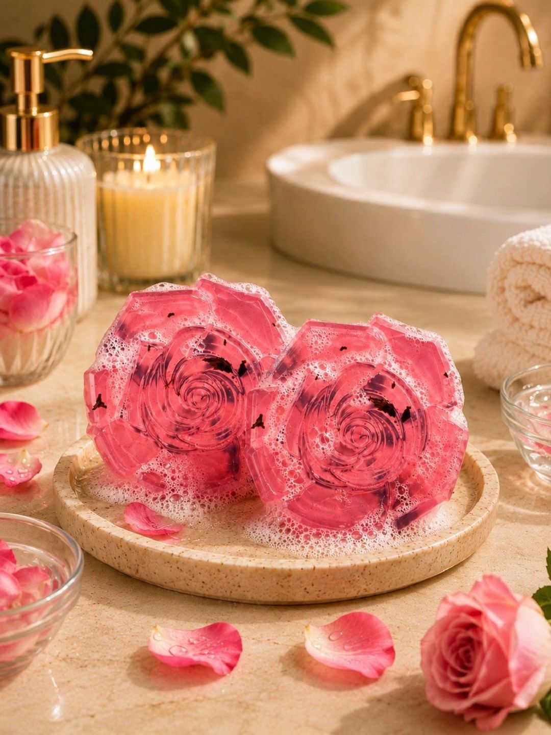 The Bath Stories Set Of 2 Rose Glow Soap For Hydration - 90 g Each-picture-18