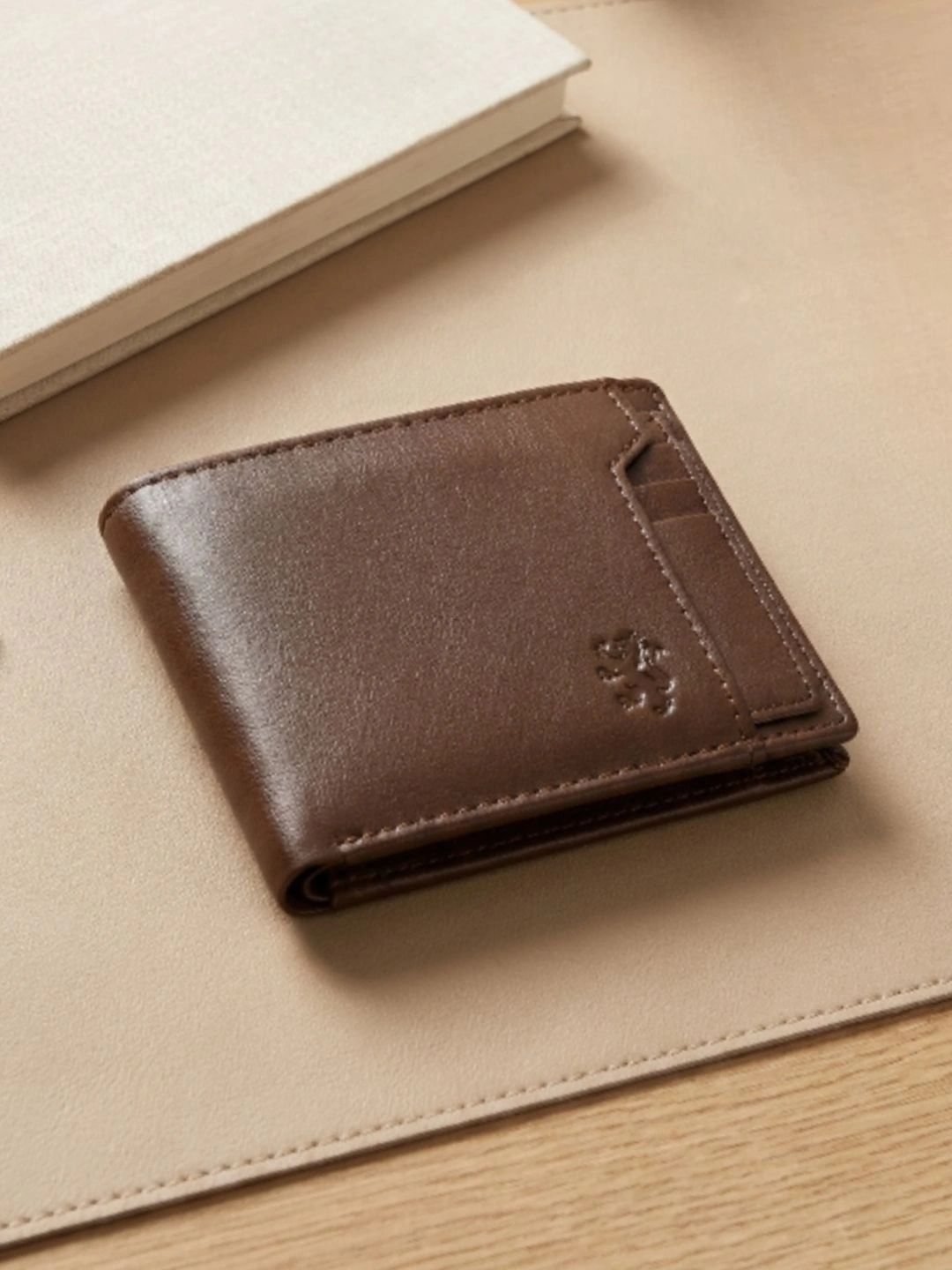 Red Tape Men Textured Leather Two Fold Wallet