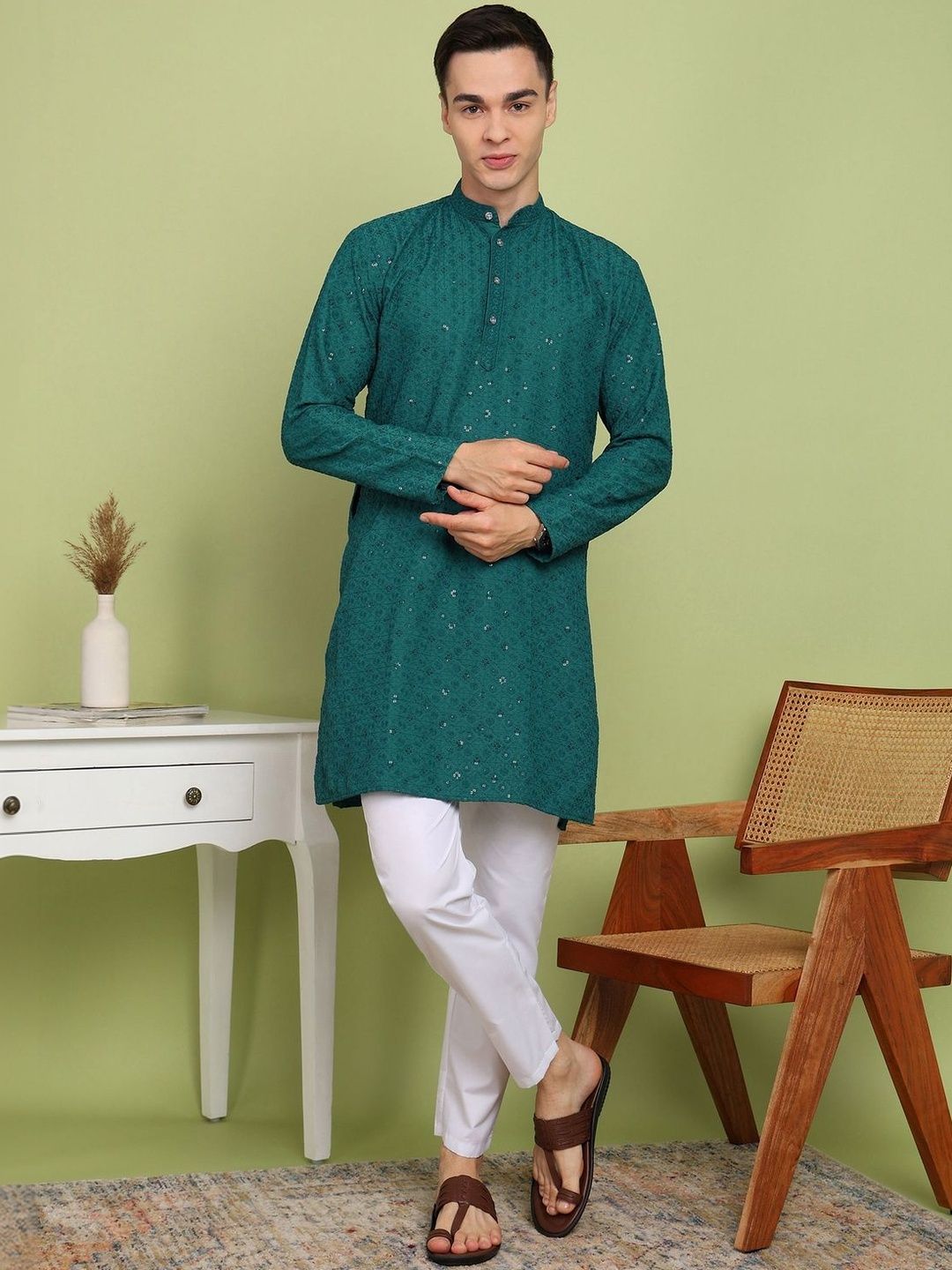 Anouk Mirage Men Embroidered Thread Work Kurta-picture-15