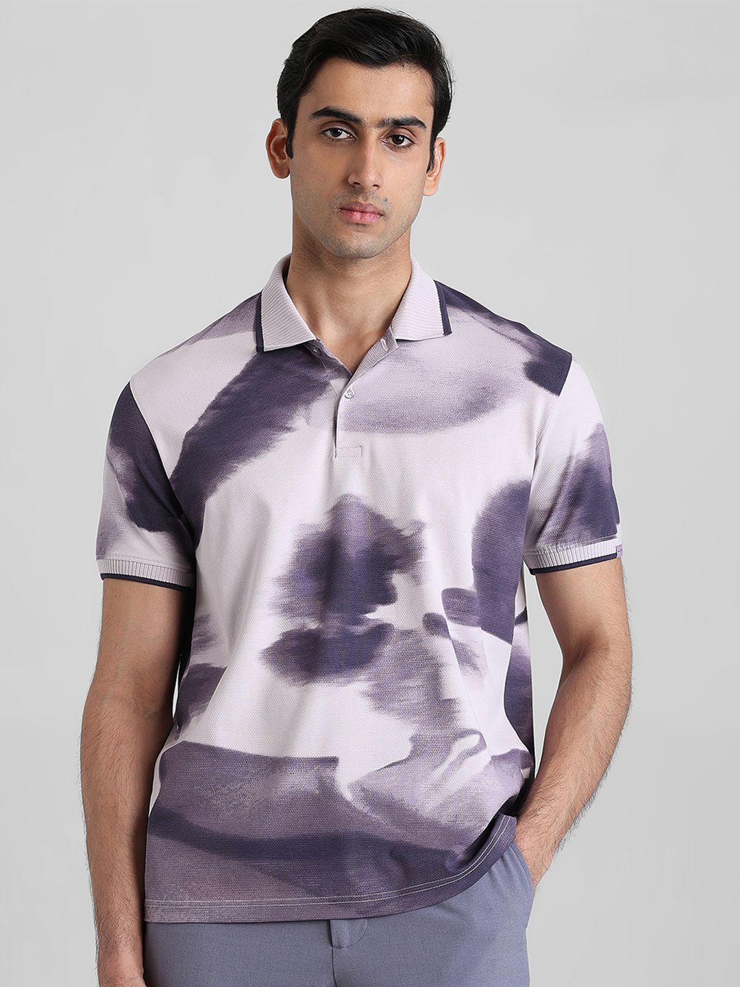 Mufti Abstract Polo Collar T-shirt-picture-12