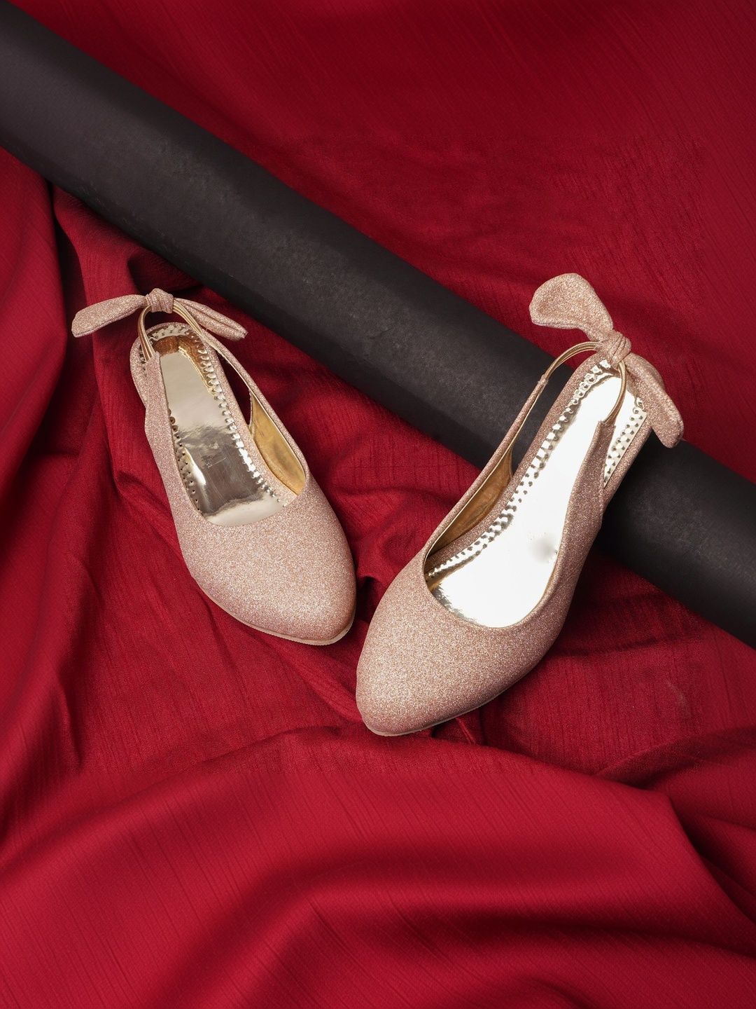 LMG Lifestyle Girls Textured Party Block Pumps with Bows-picture-48